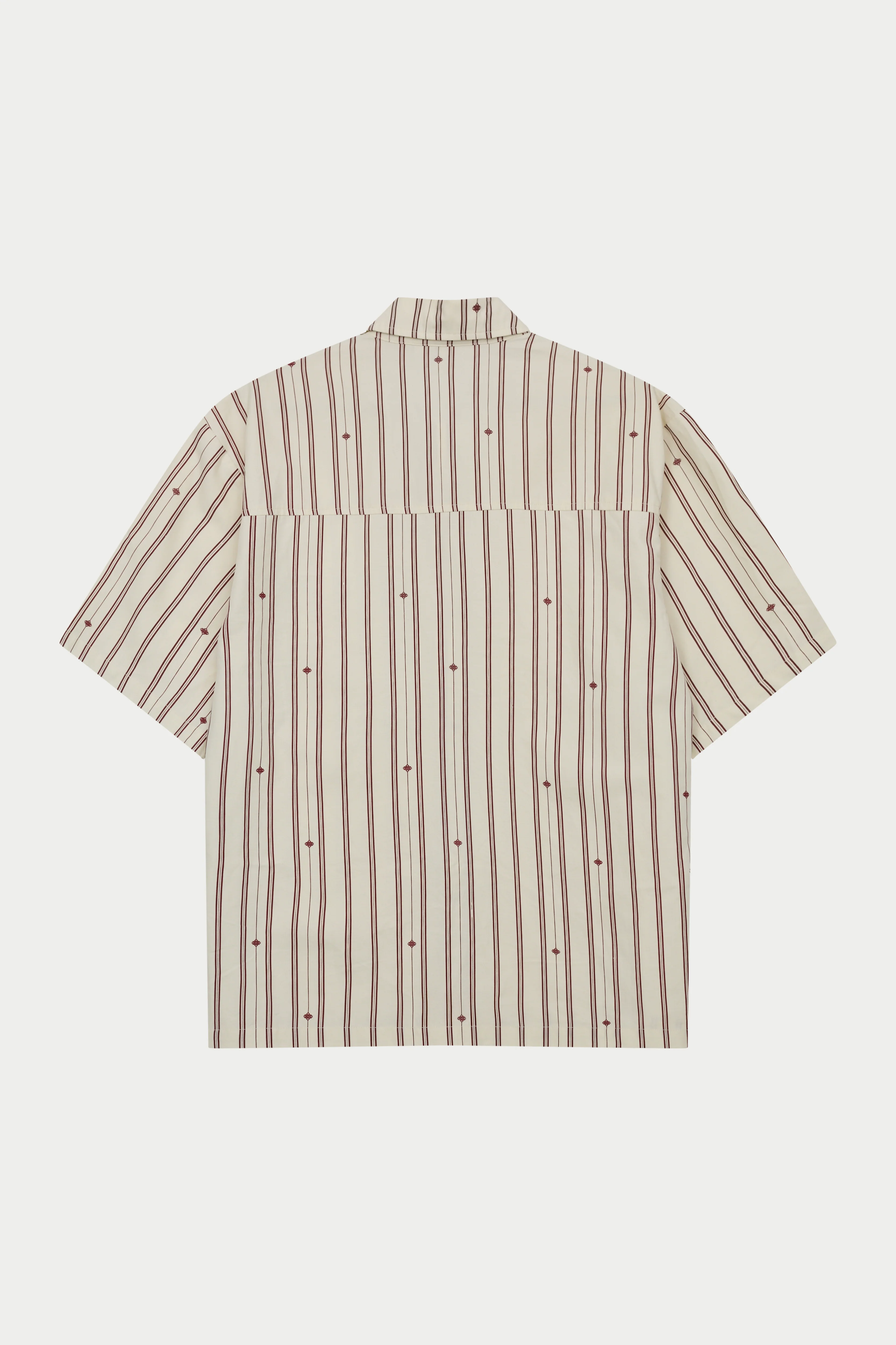 EMBLEM STRIPE SHIRT - STONE