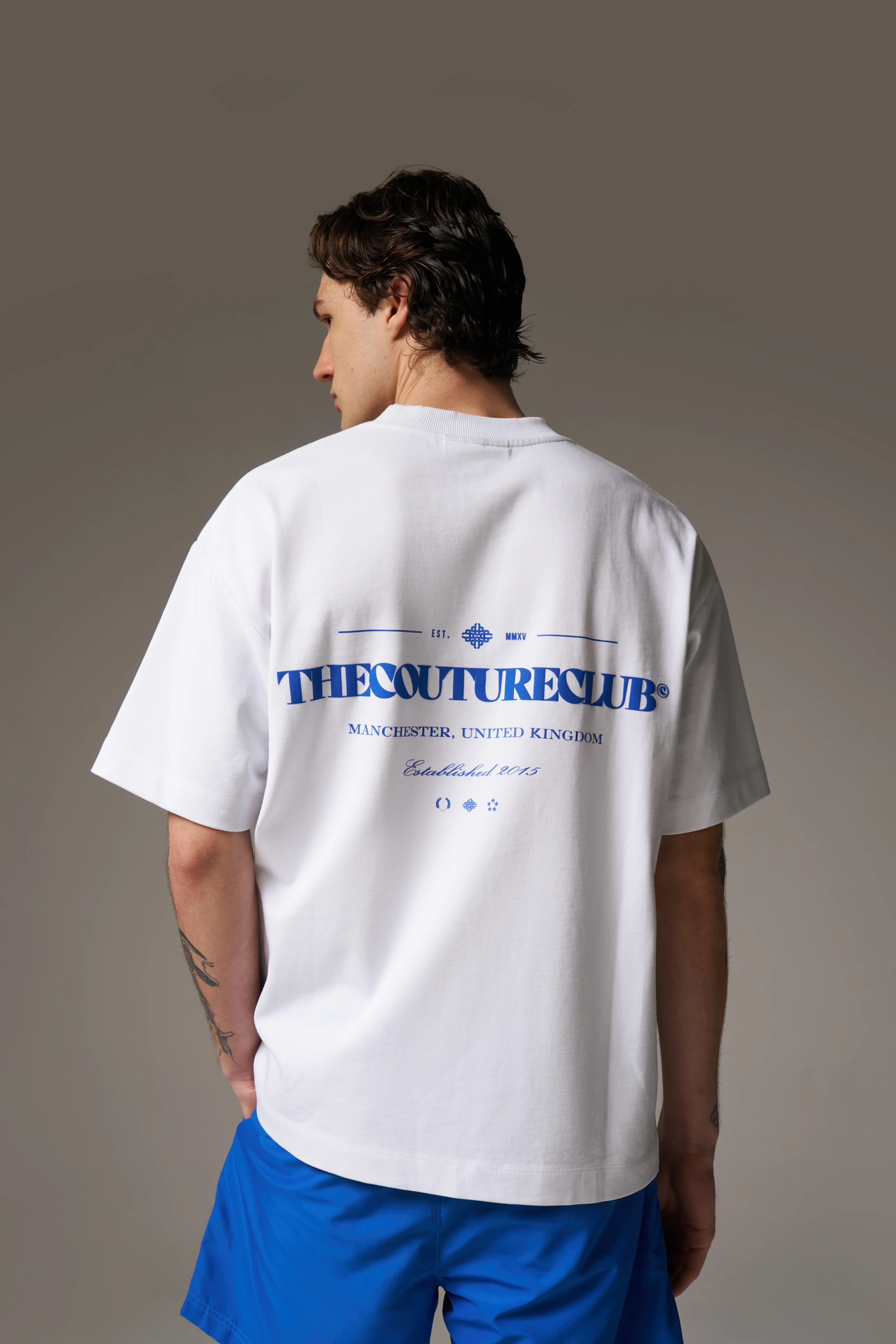 COPYRIGHT MULTI GRAPHIC T-SHIRT - COBALT