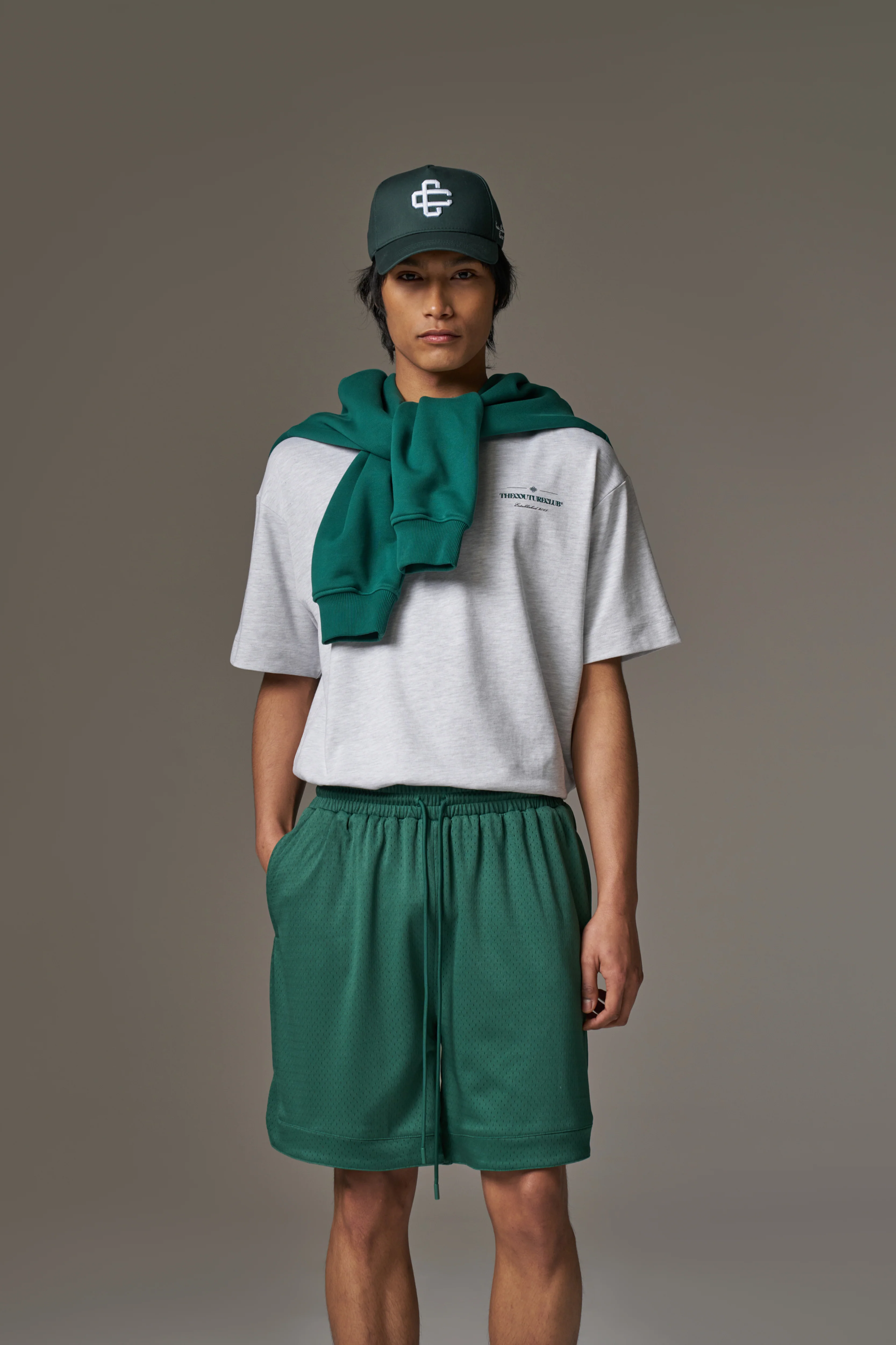 COPYRIGHT MULTI GRAPHIC T-SHIRT - GREY MARL