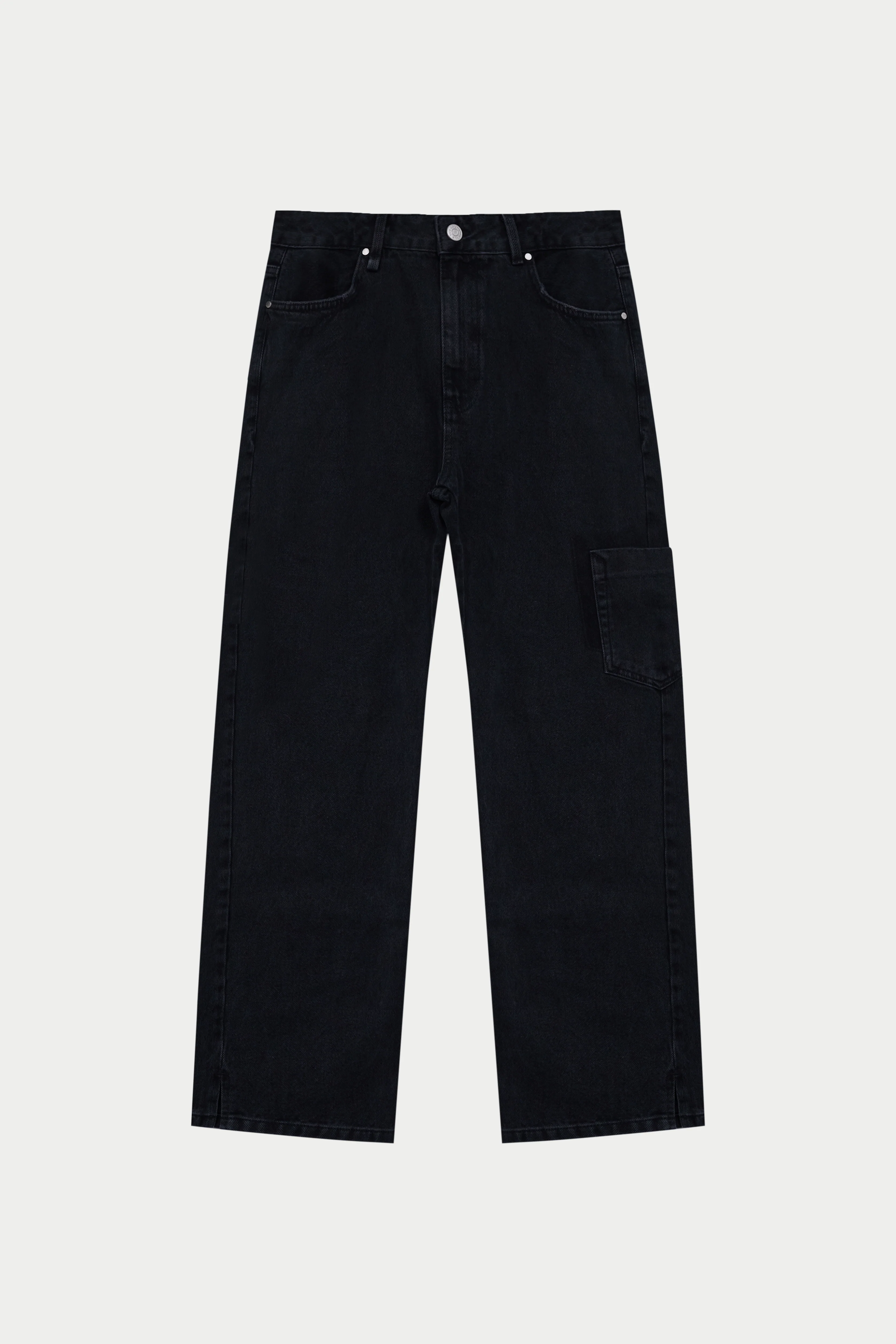 MULTI POCKET WASHED JEAN - BLACK WASH