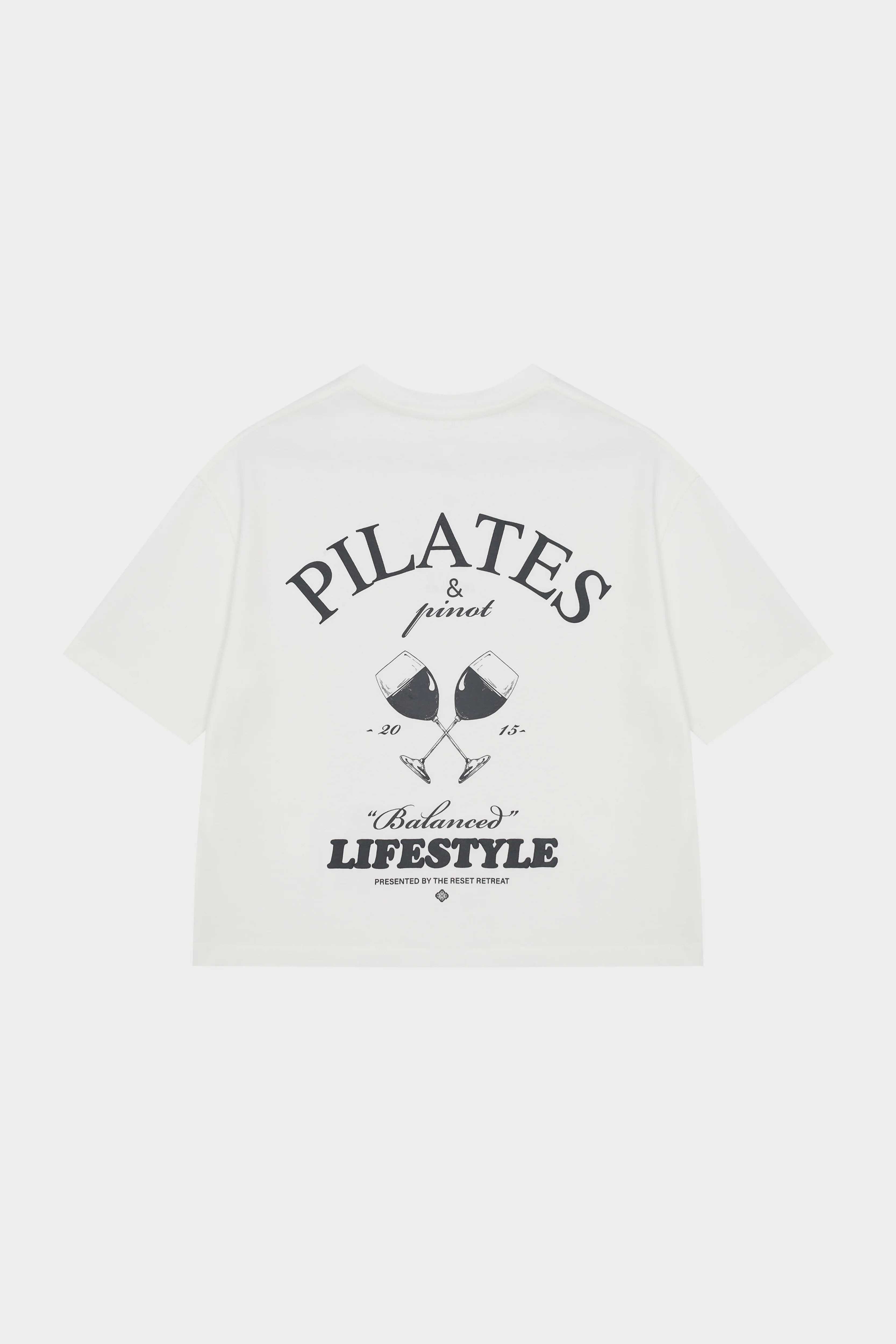 PILATES & PINOT BOXY T-SHIRT - OFF WHITE