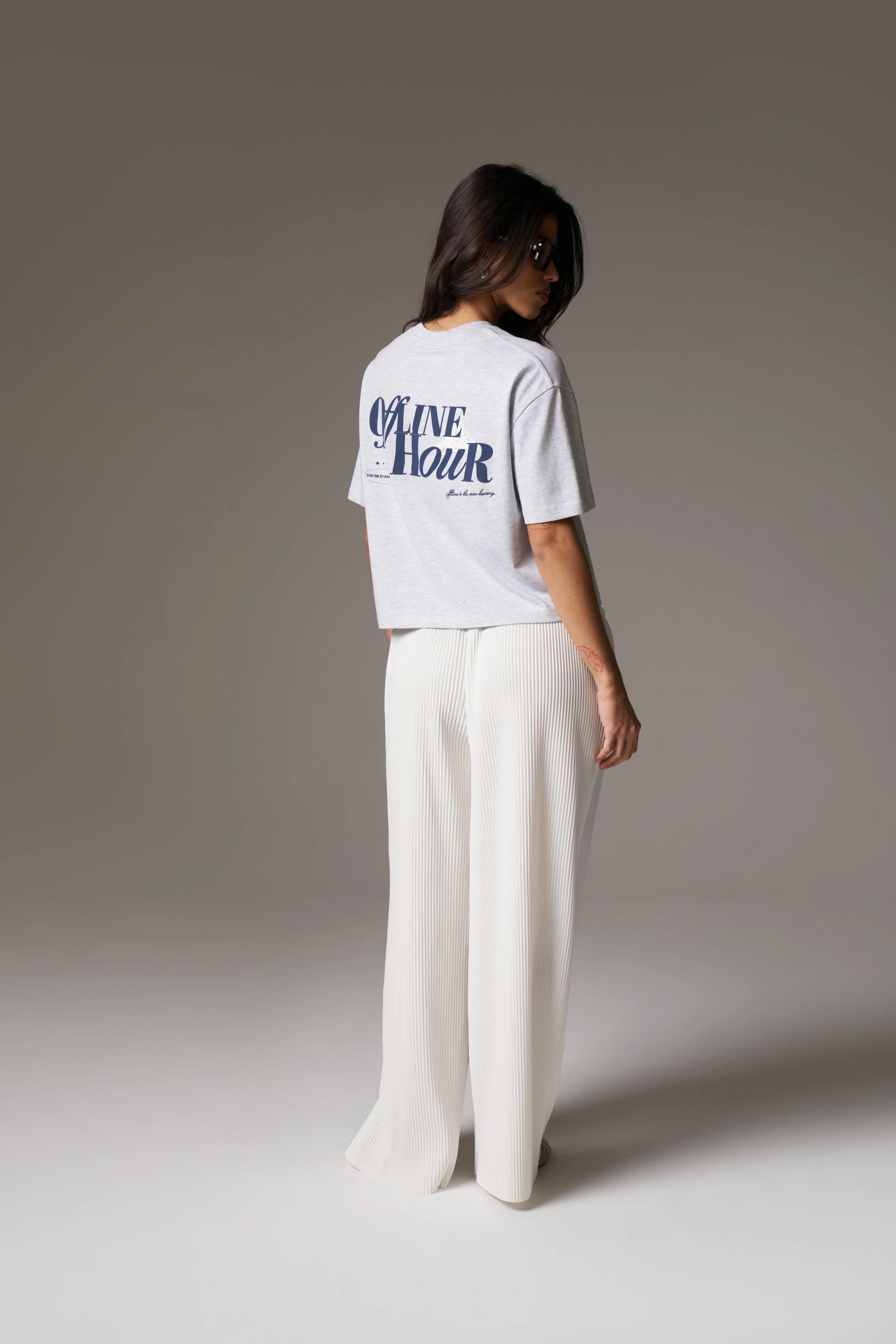 OFFLINE HOUR T-SHIRT - GREY MARL