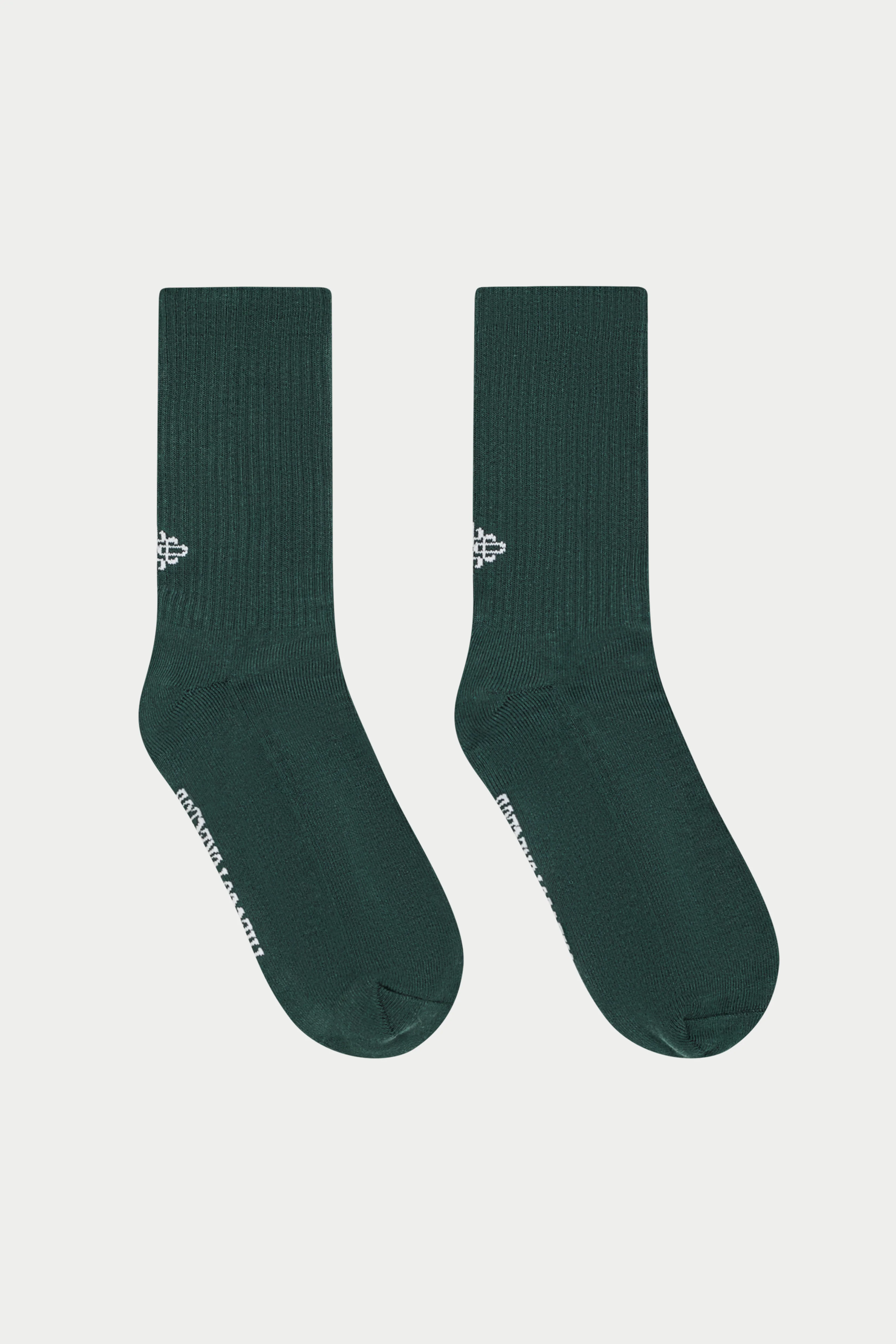 REVERSE EMBLEM COPYRIGHT SOCKS - FOREST GREEN