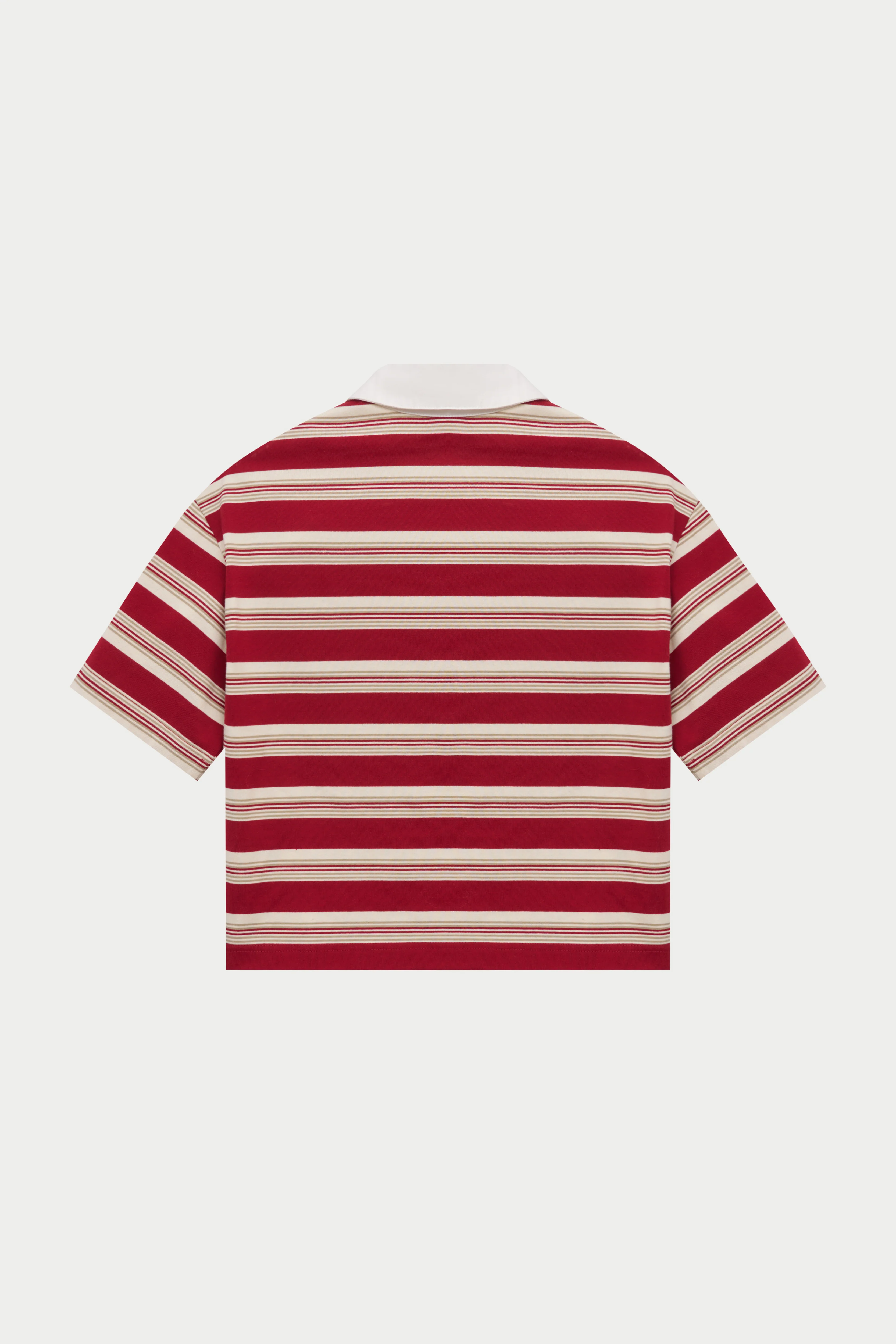 STRIPED POLO TEE - RED
