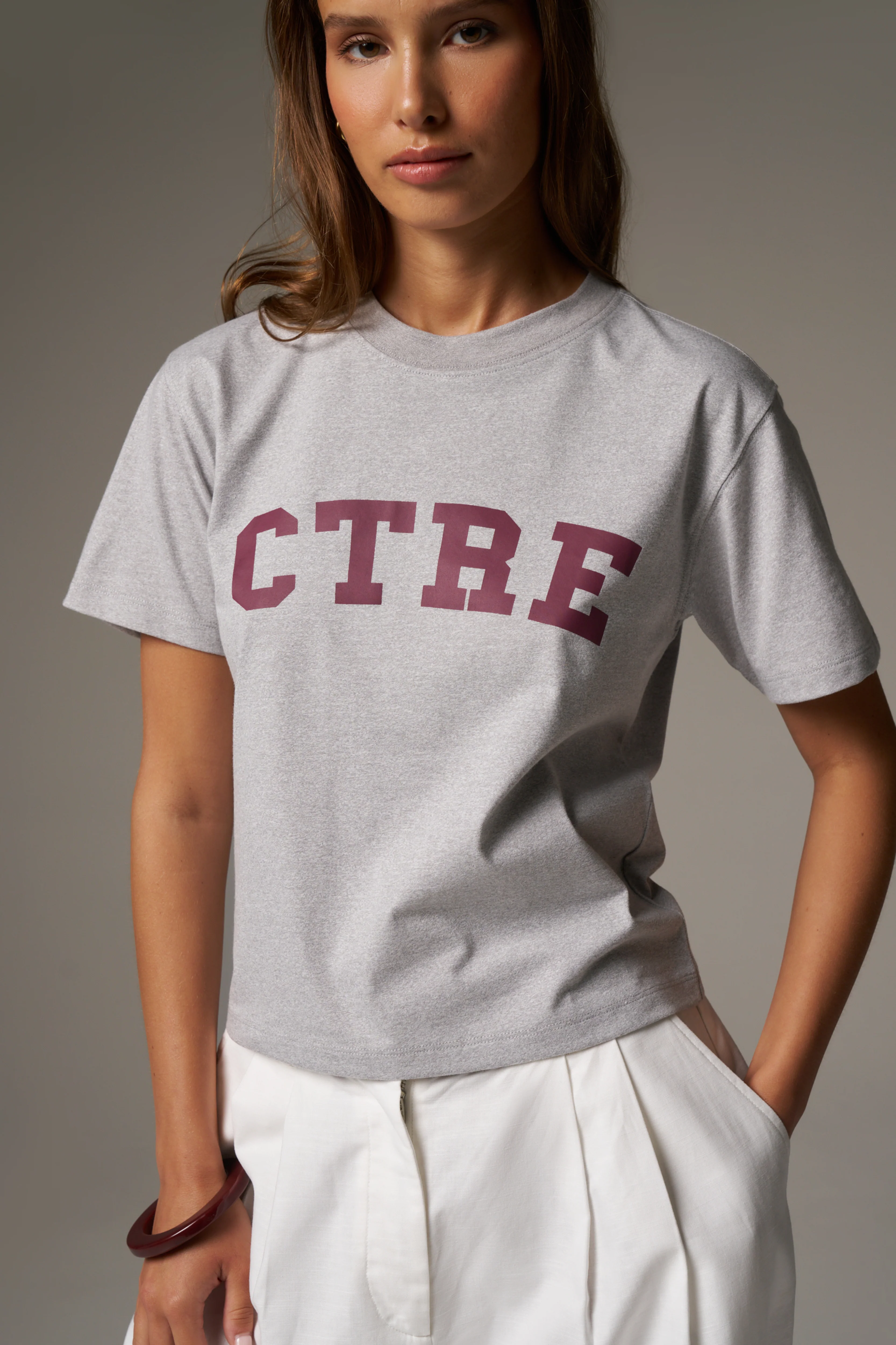 CTRE LIGHTWEIGHT BABY TEE - GREY MARL