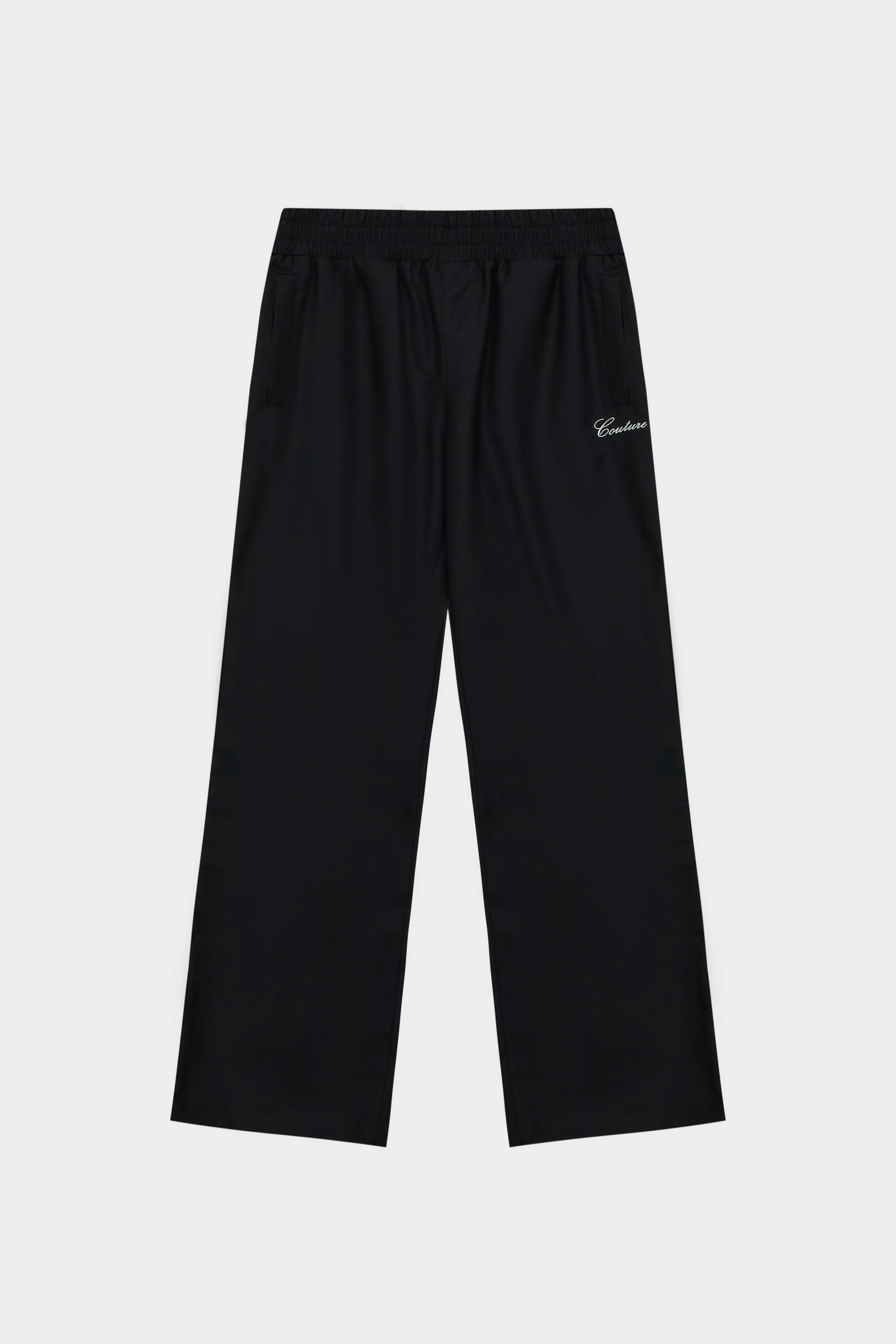 SMART PIPED TROUSERS - BLACK