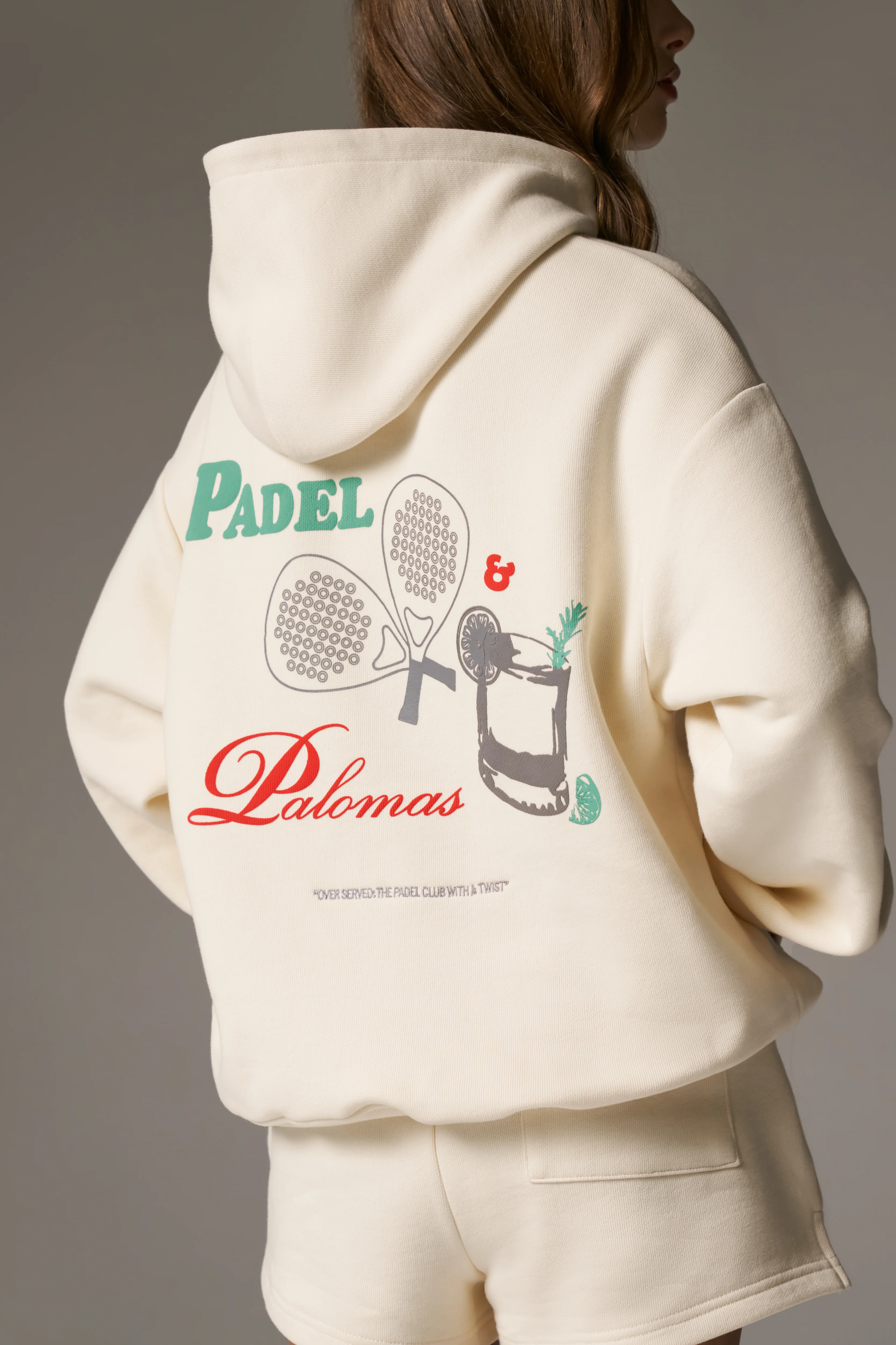 PADEL & PALOMAS OVERSIZED HOODIE - BUTTERMILK