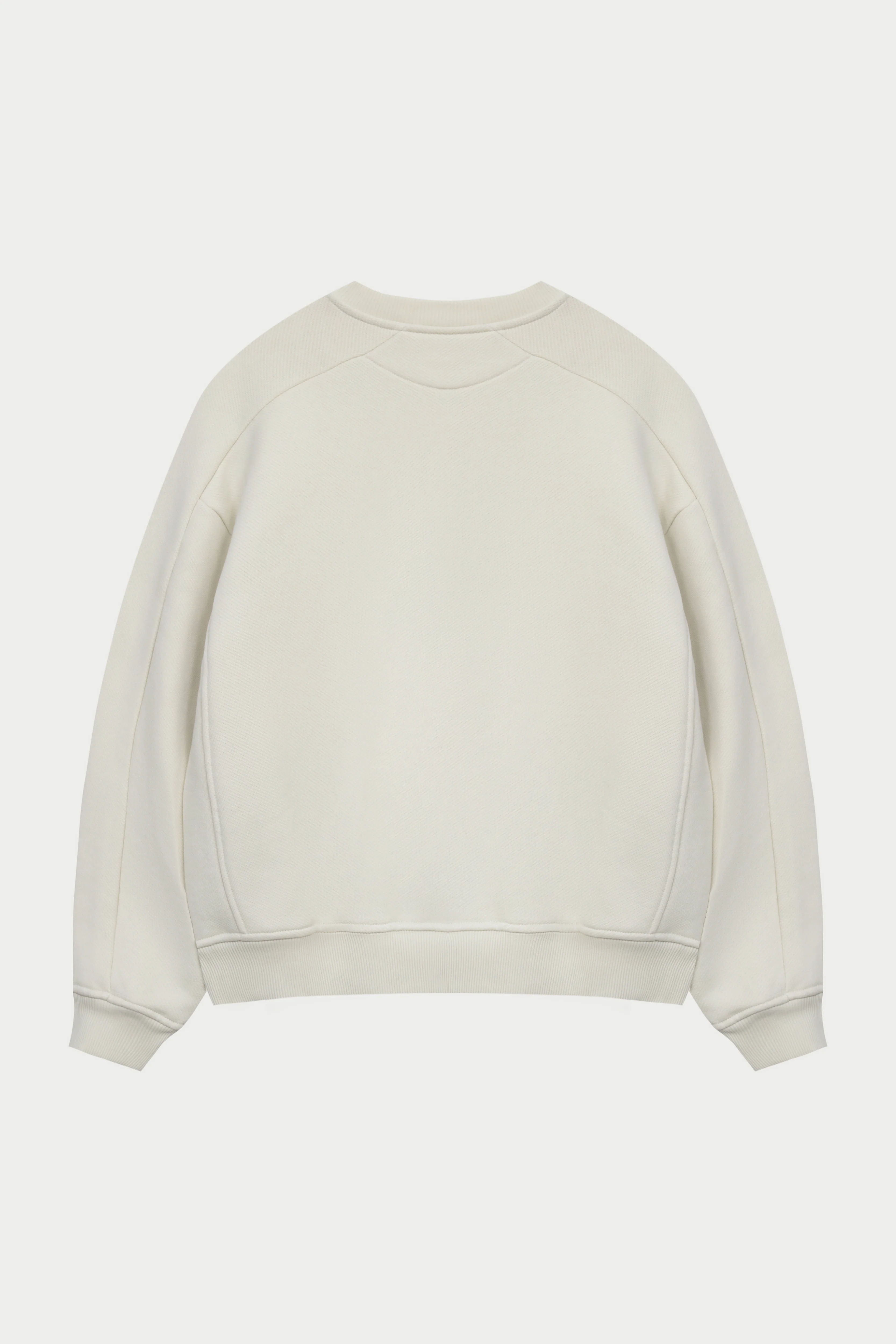 LAUNDERED CLASSICS SEAM DETAIL SWEATSHIRT - ECRU