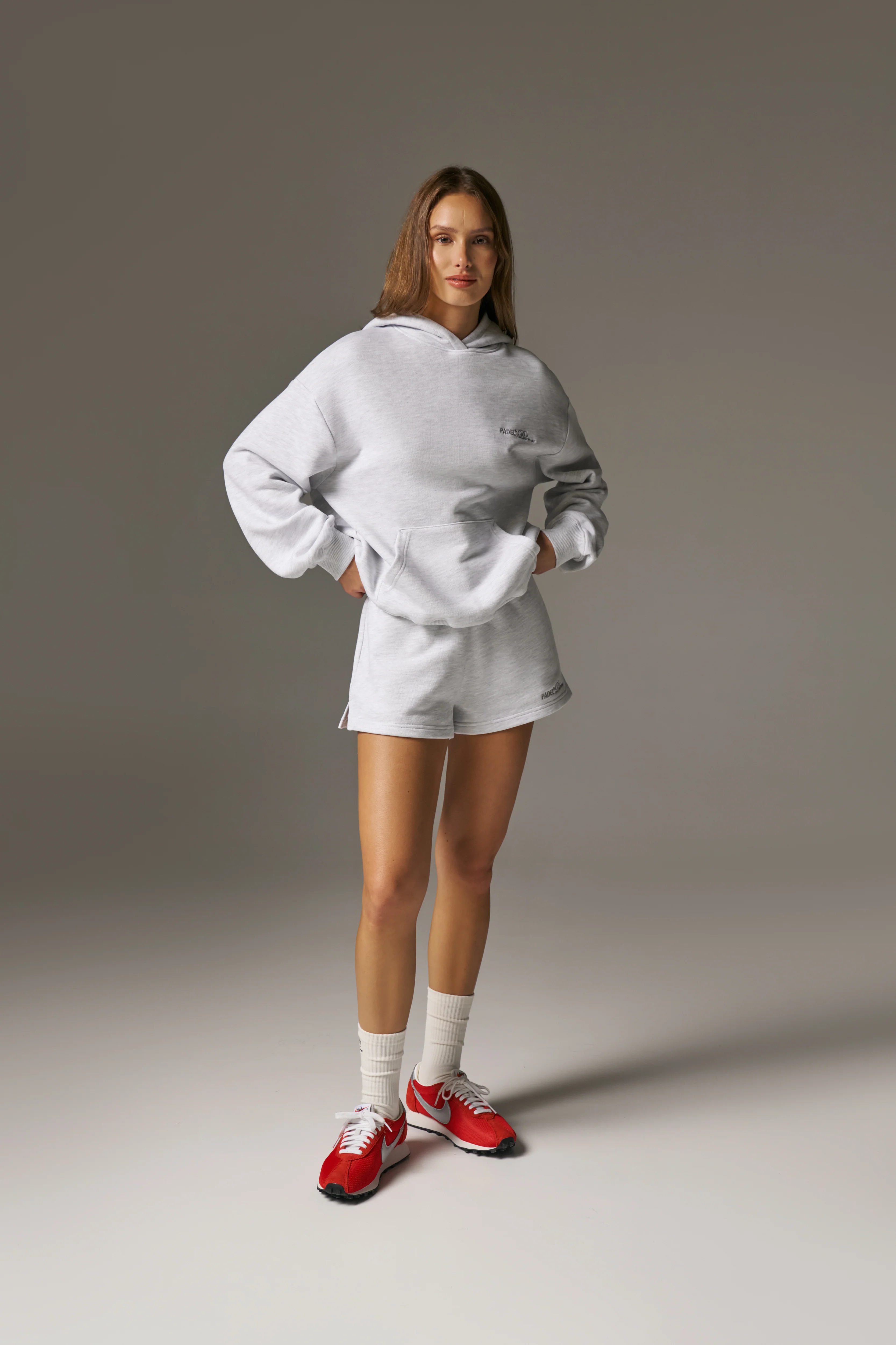 PADEL & PALOMAS OVERSIZED HOODIE - GREY MARL