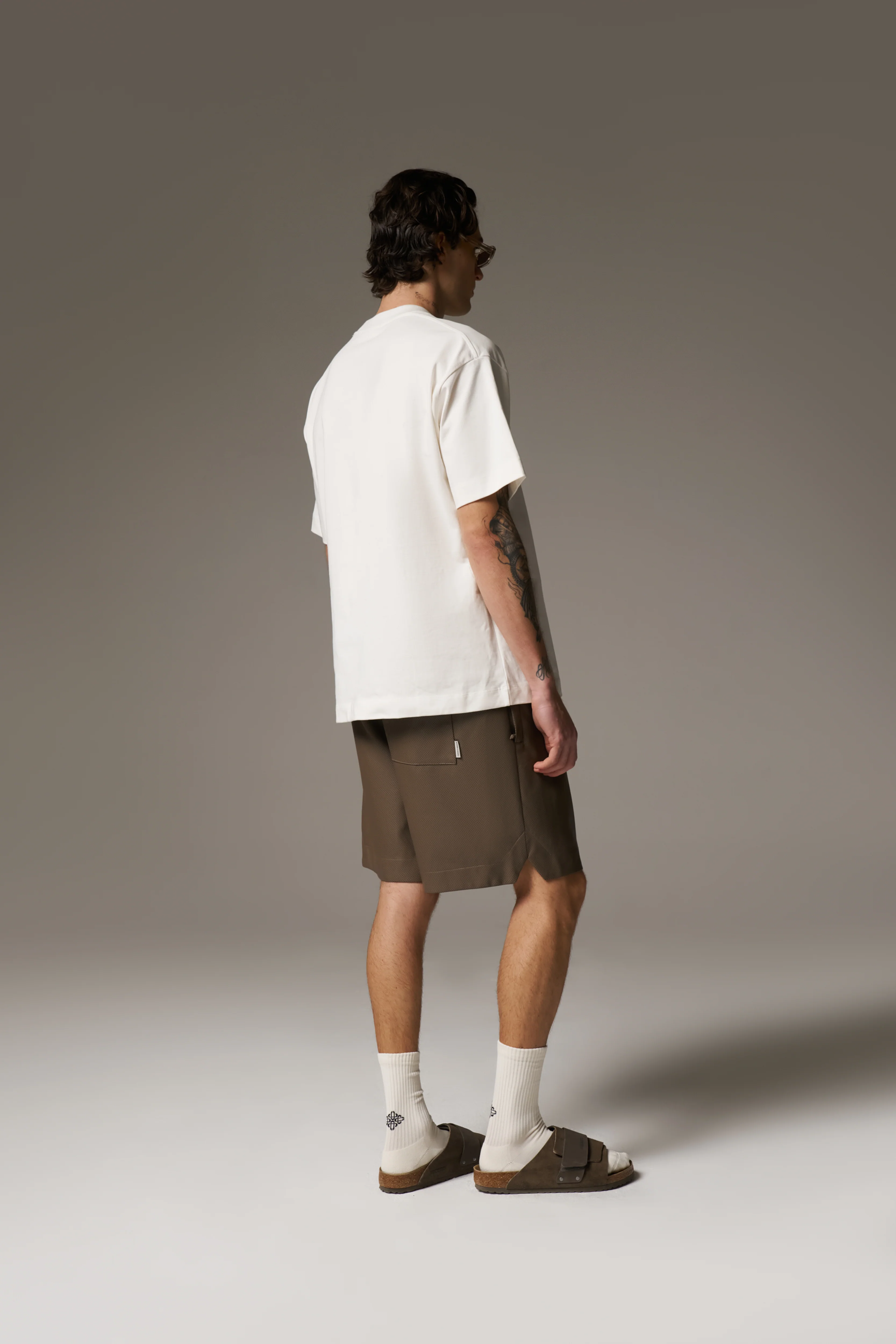 SCRIPT EMBROIDERED T-SHIRT - OFF WHITE