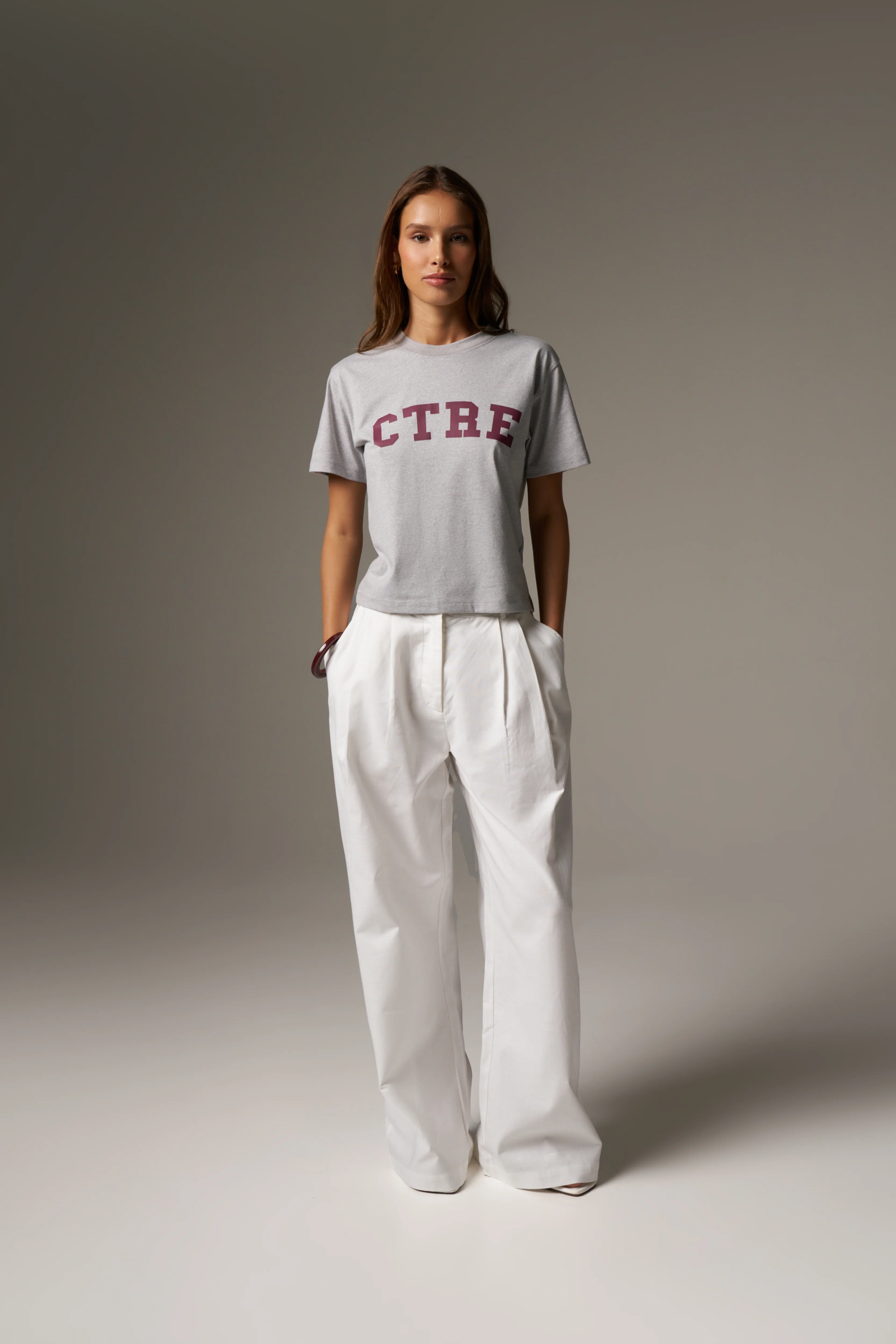 CTRE LIGHTWEIGHT BABY TEE - GREY MARL