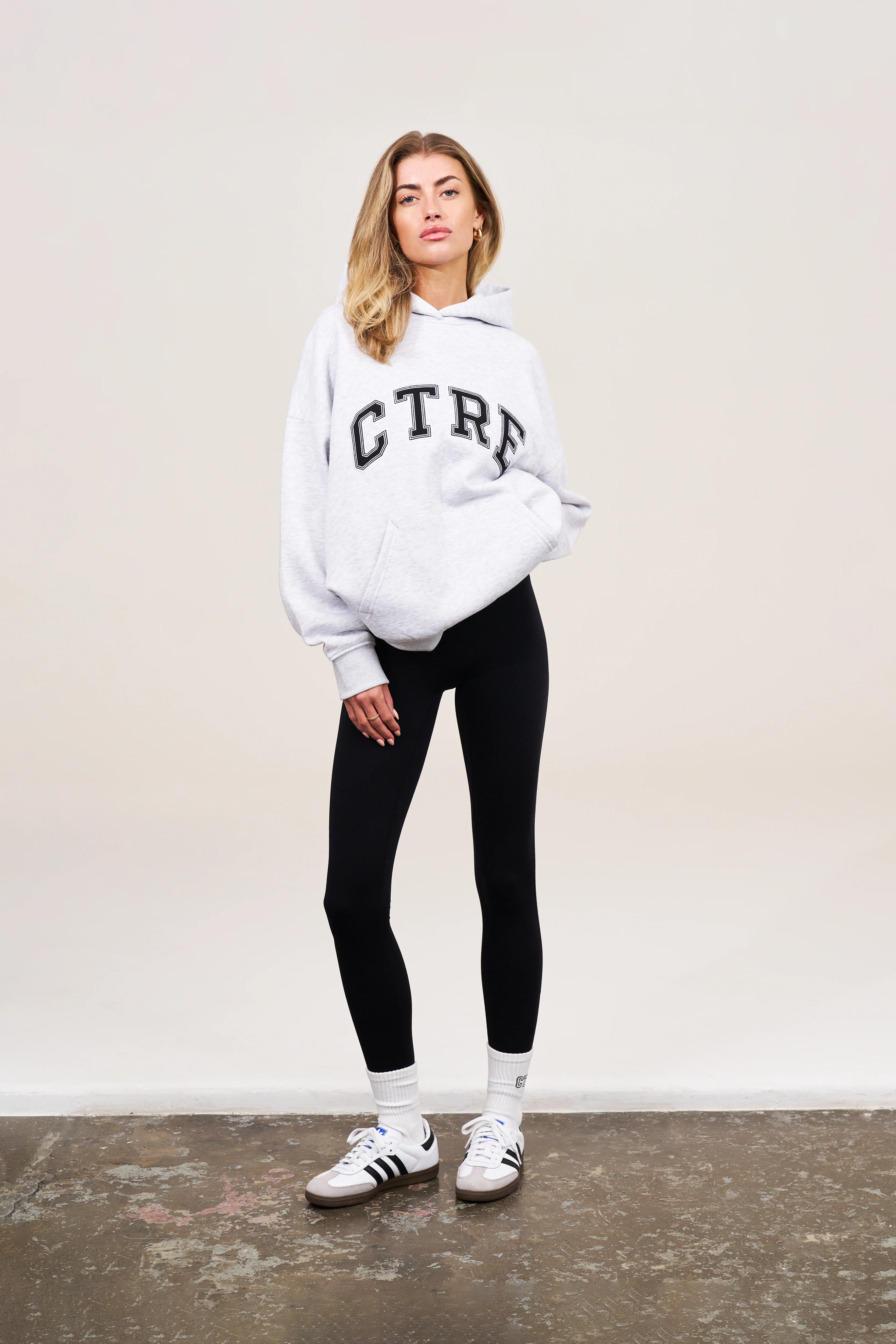 CTRE OVERSIZED HOODIE - GREY MARL