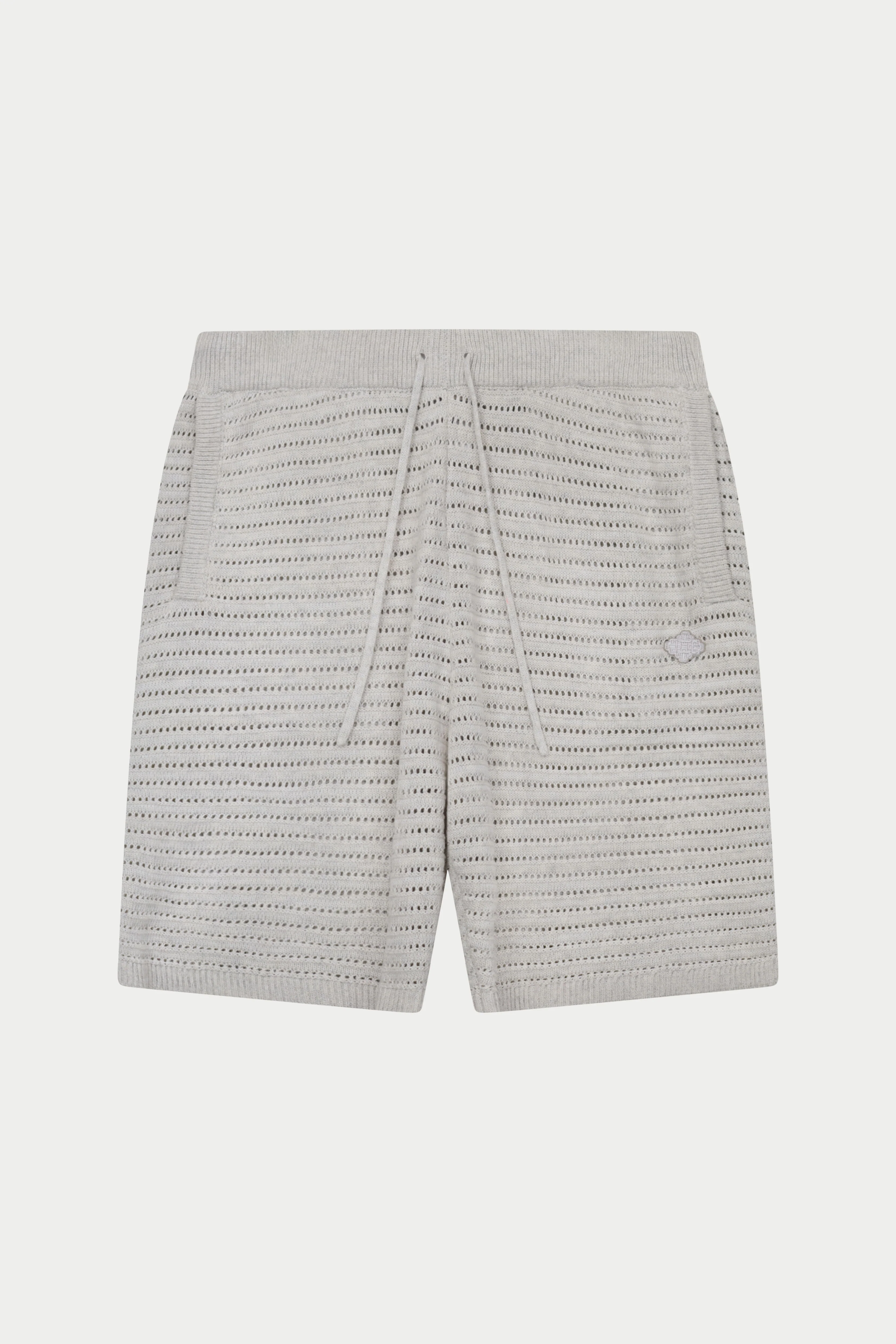 KNITTED SHORTS - LIGHT GREY