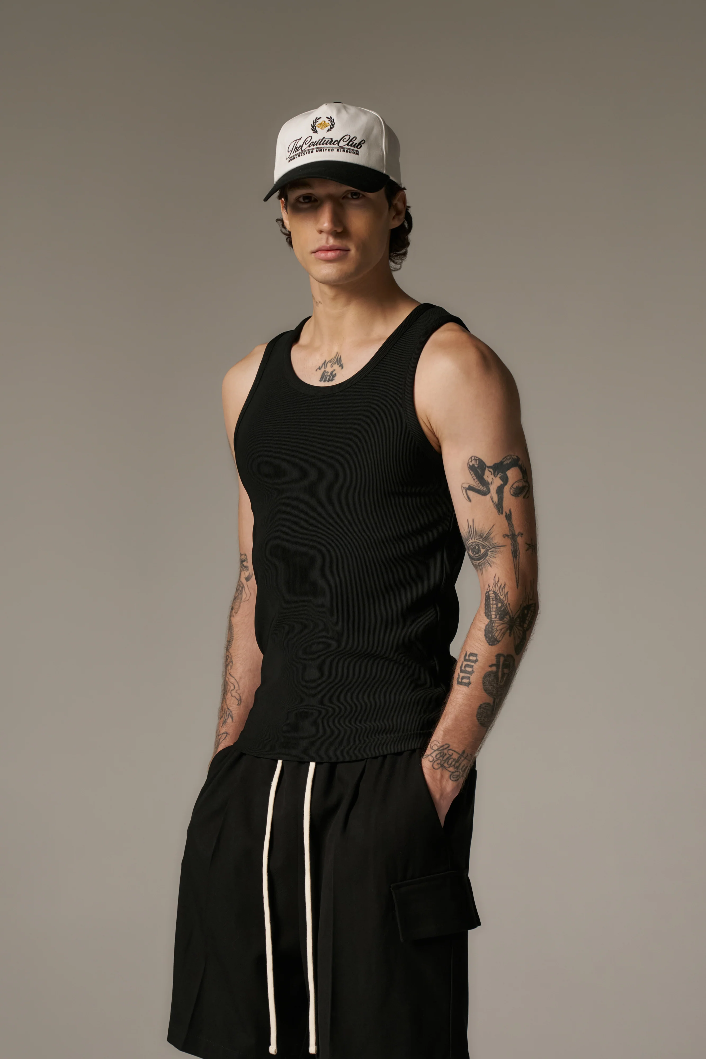 RIBBED VEST - BLACK