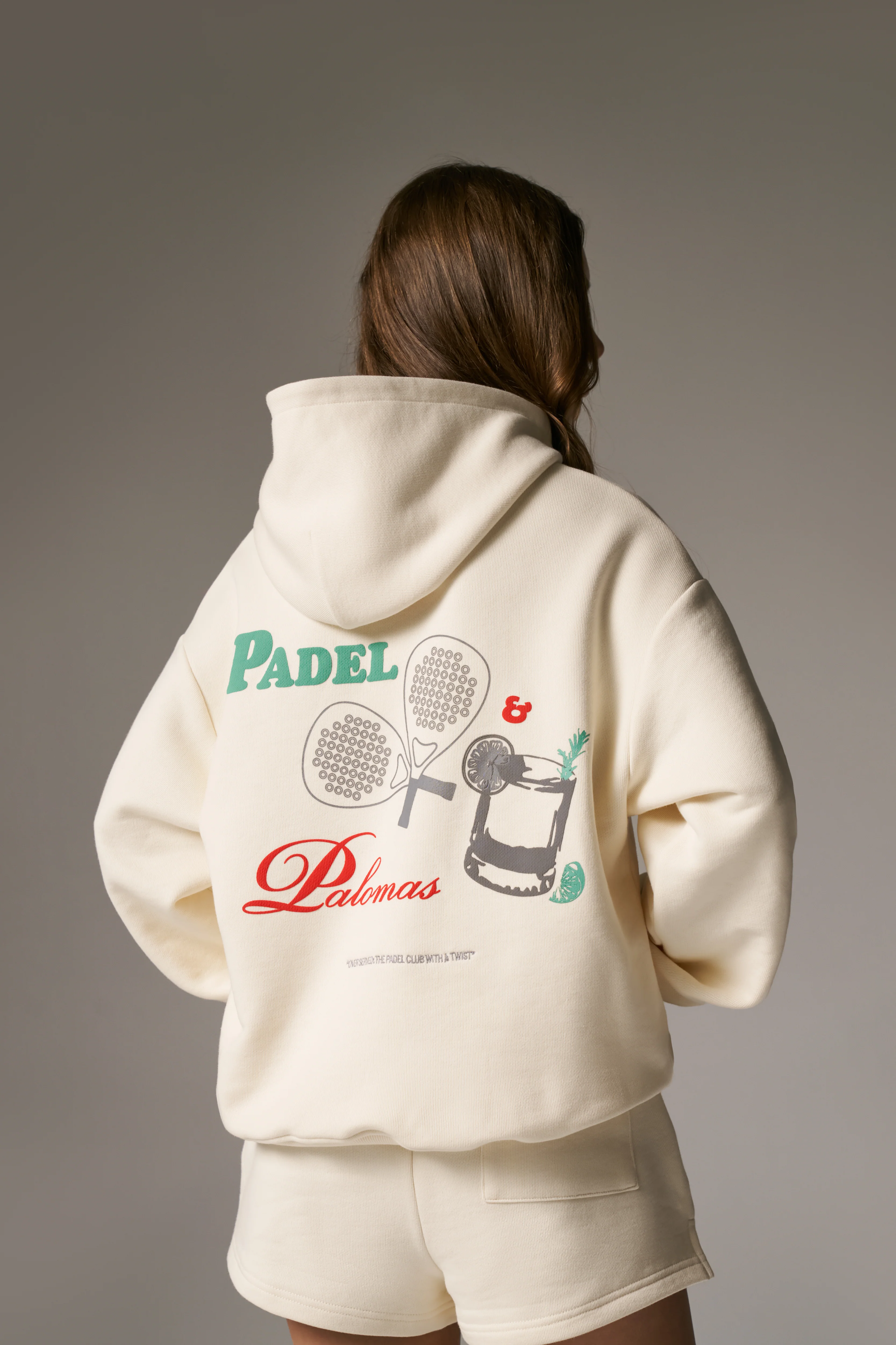 PADEL & PALOMAS OVERSIZED HOODIE - BUTTERMILK