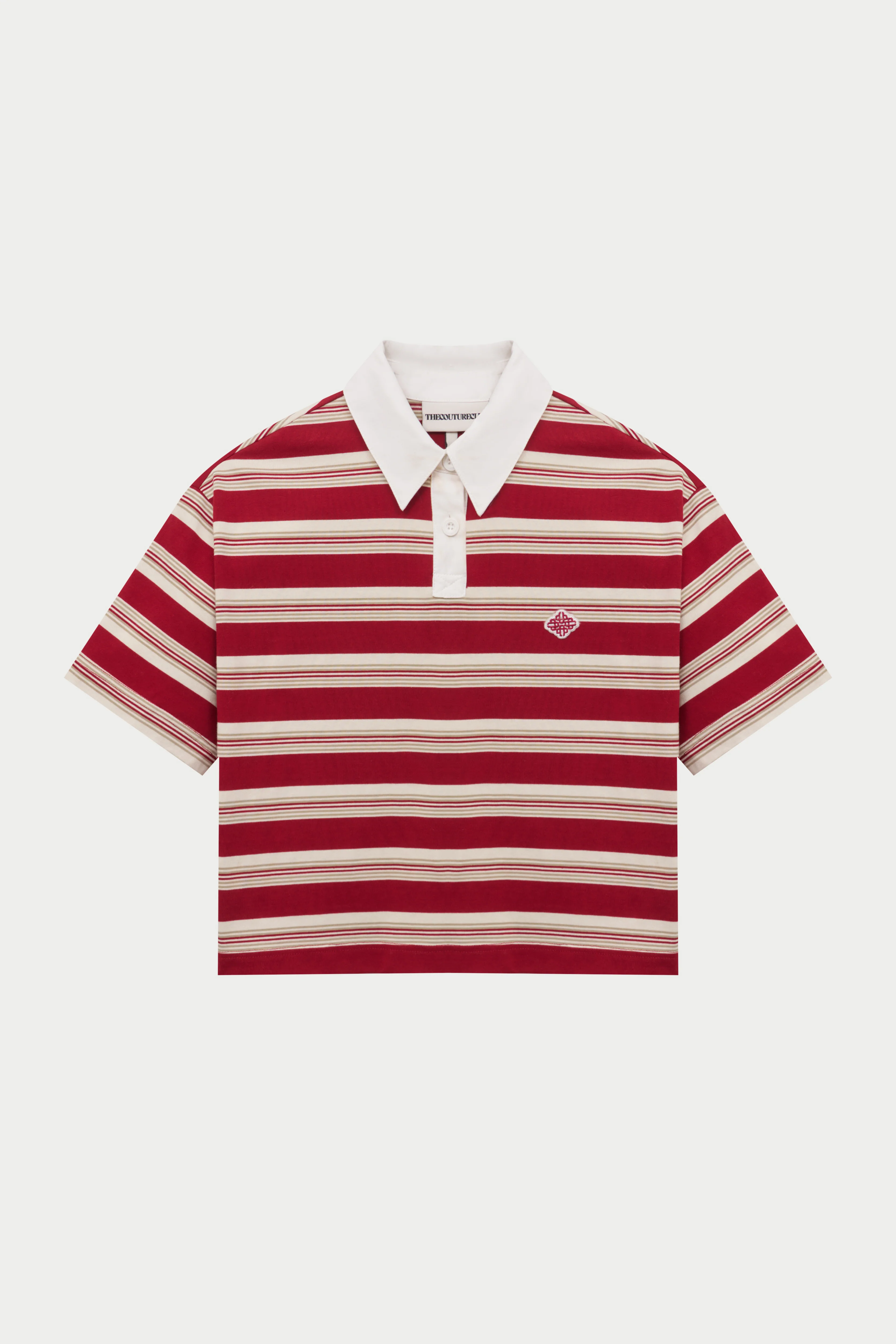 STRIPED POLO TEE - RED