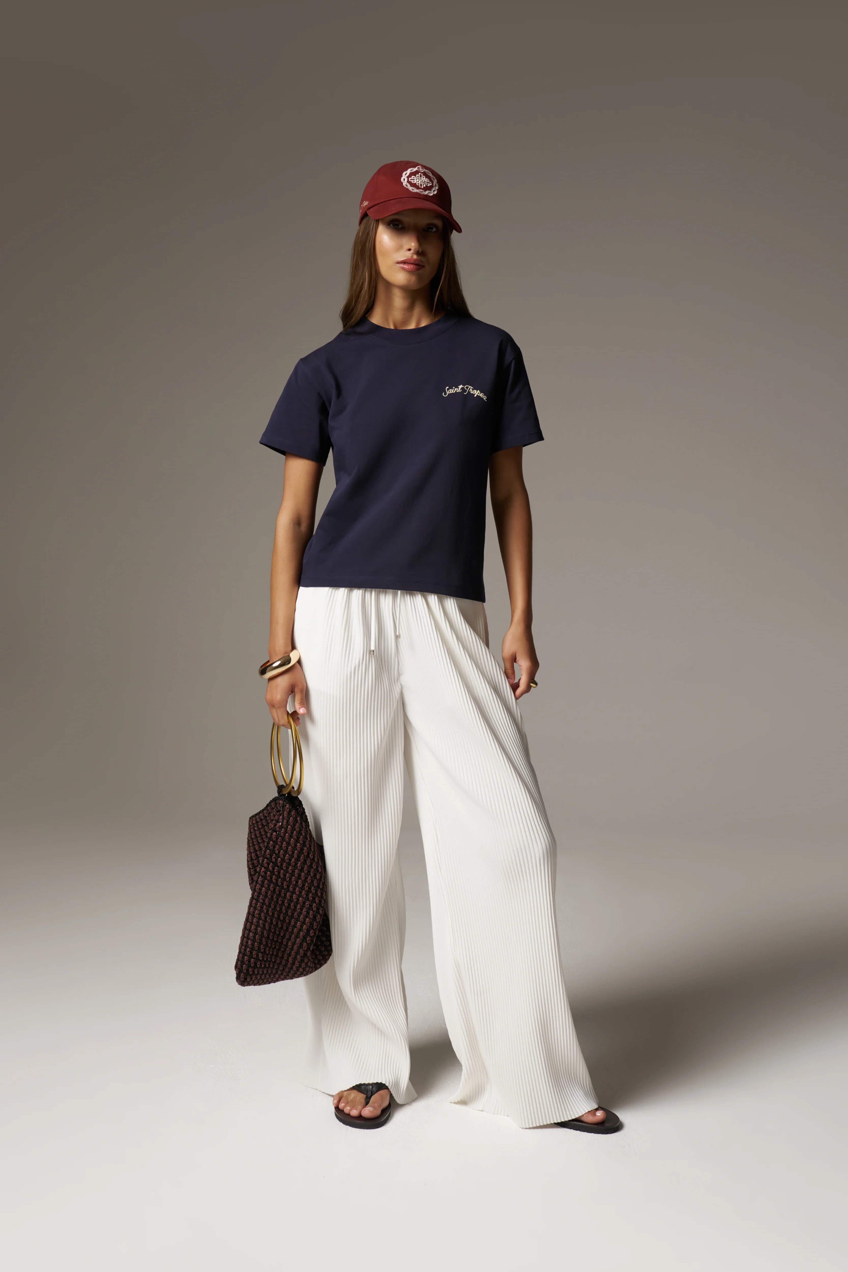 PLISSE TROUSERS - CREAM