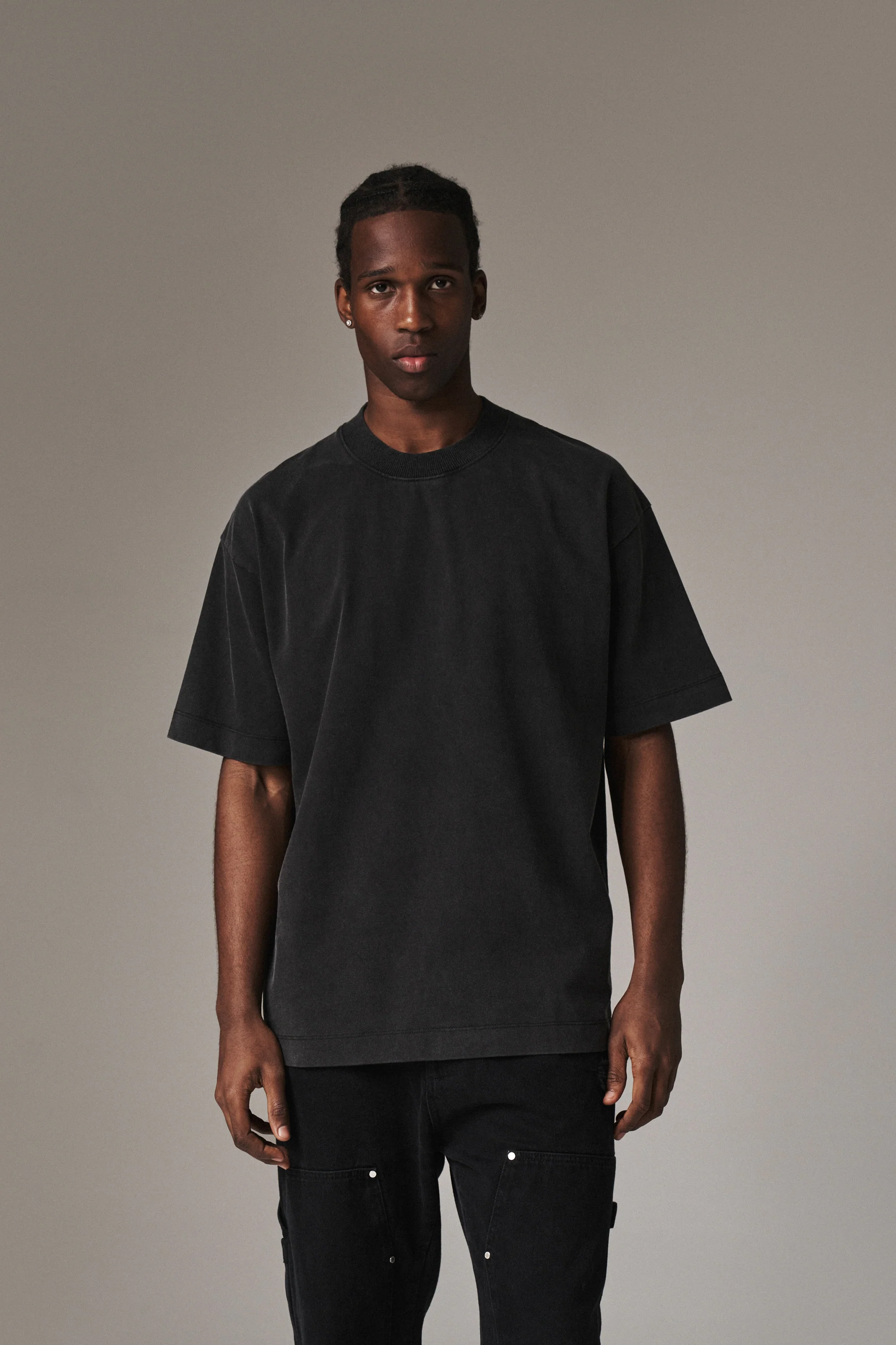 SUPER HEAVYWEIGHT BLANK T-SHIRT - WASHED BLACK