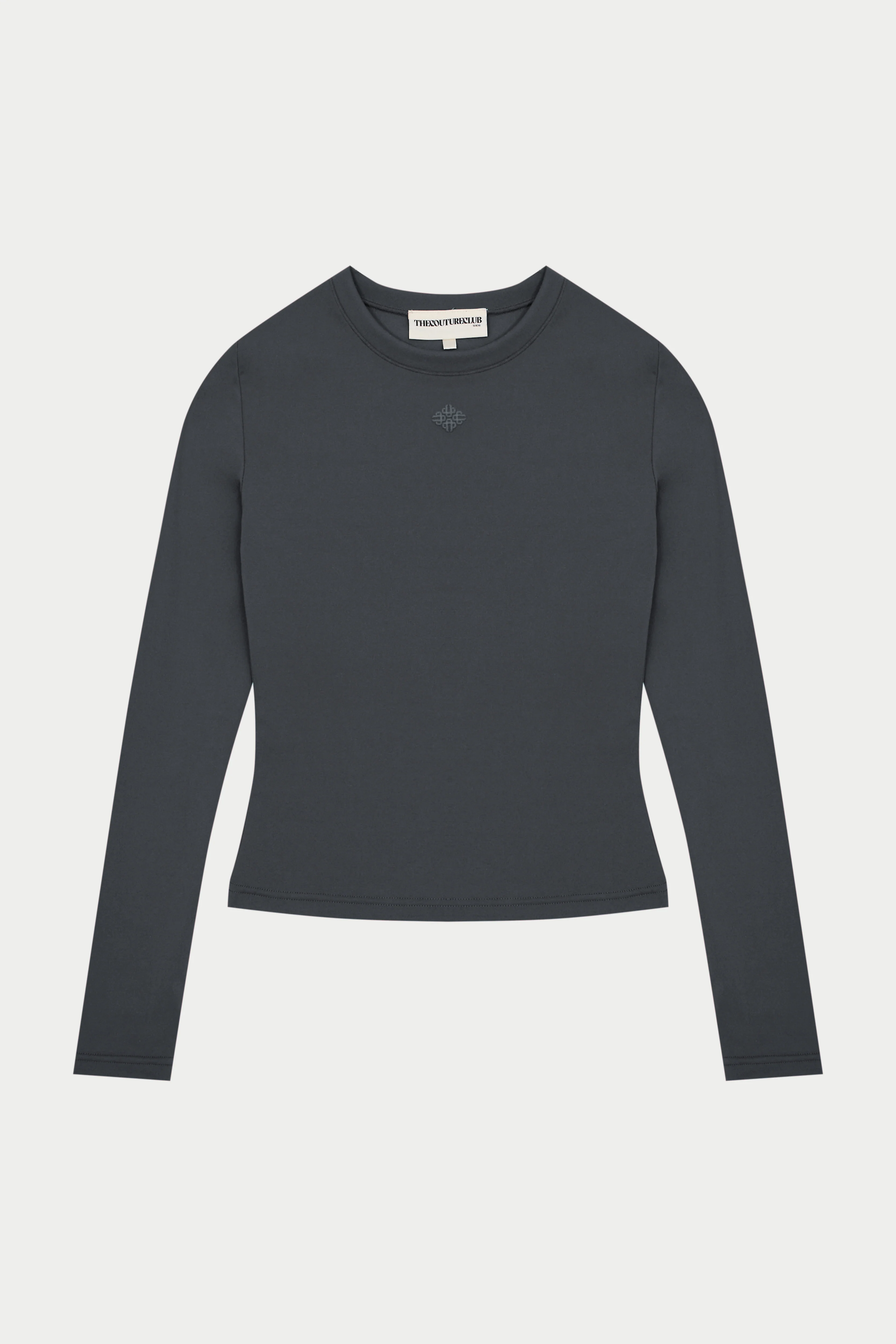 SCULPTING STRETCH LONG SLEEVE TOP - MIDNIGHT GREY