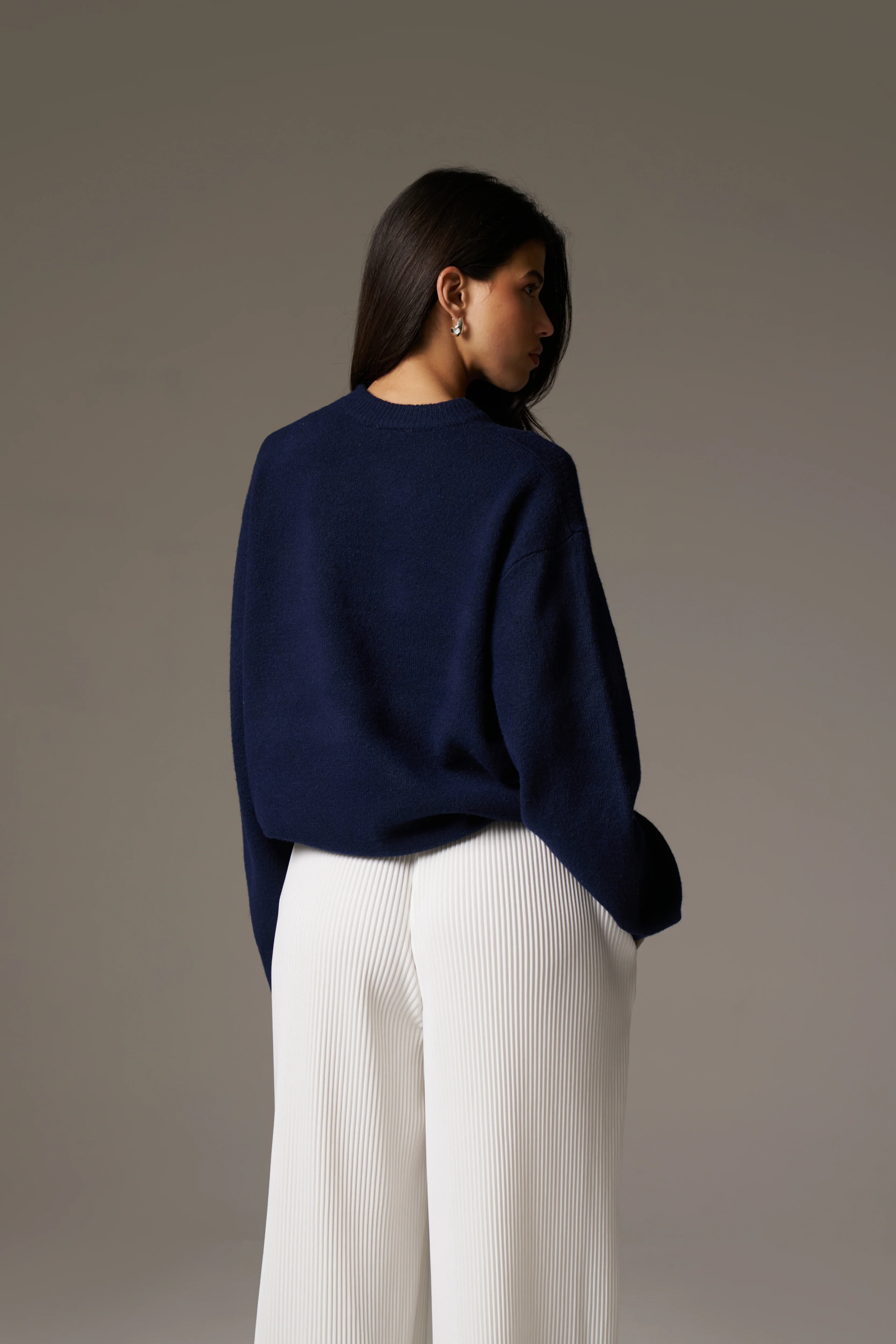 CTRE KNITTED SWEATSHIRT - NAVY