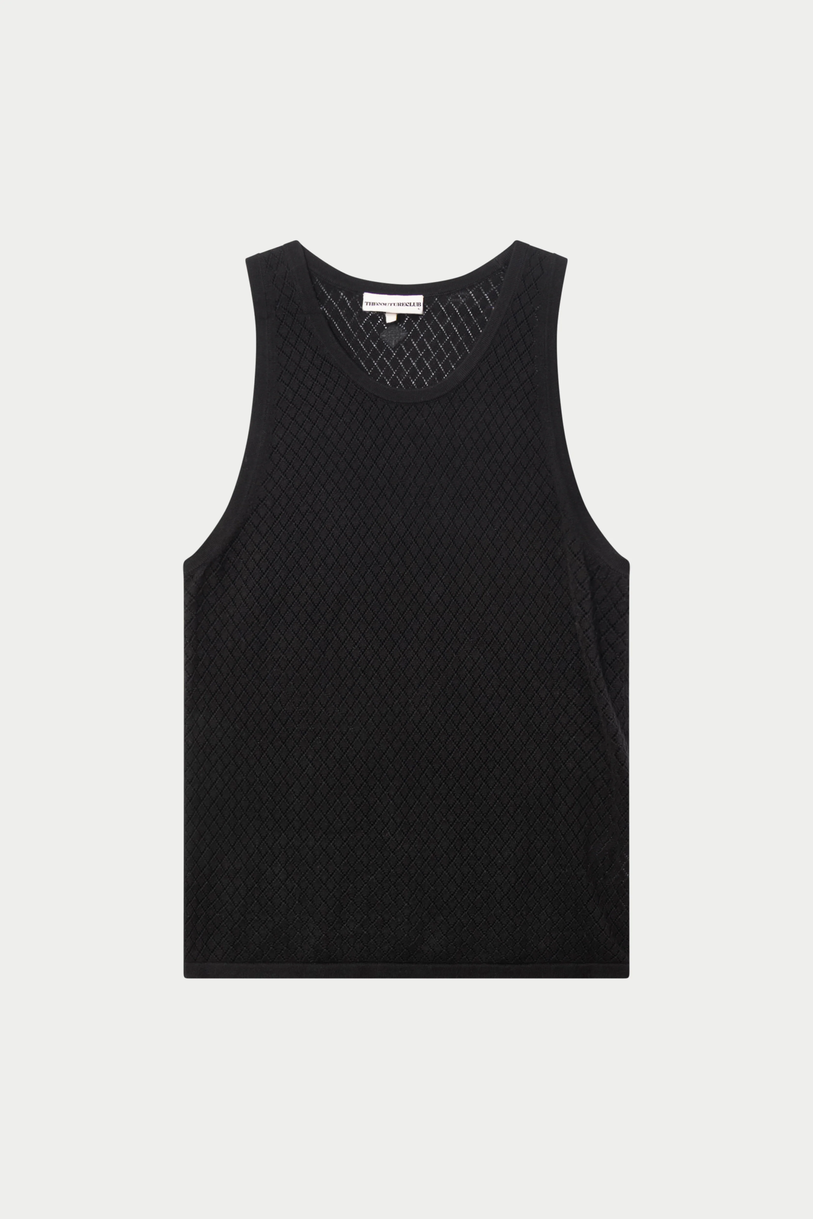 KNITTED VEST - BLACK