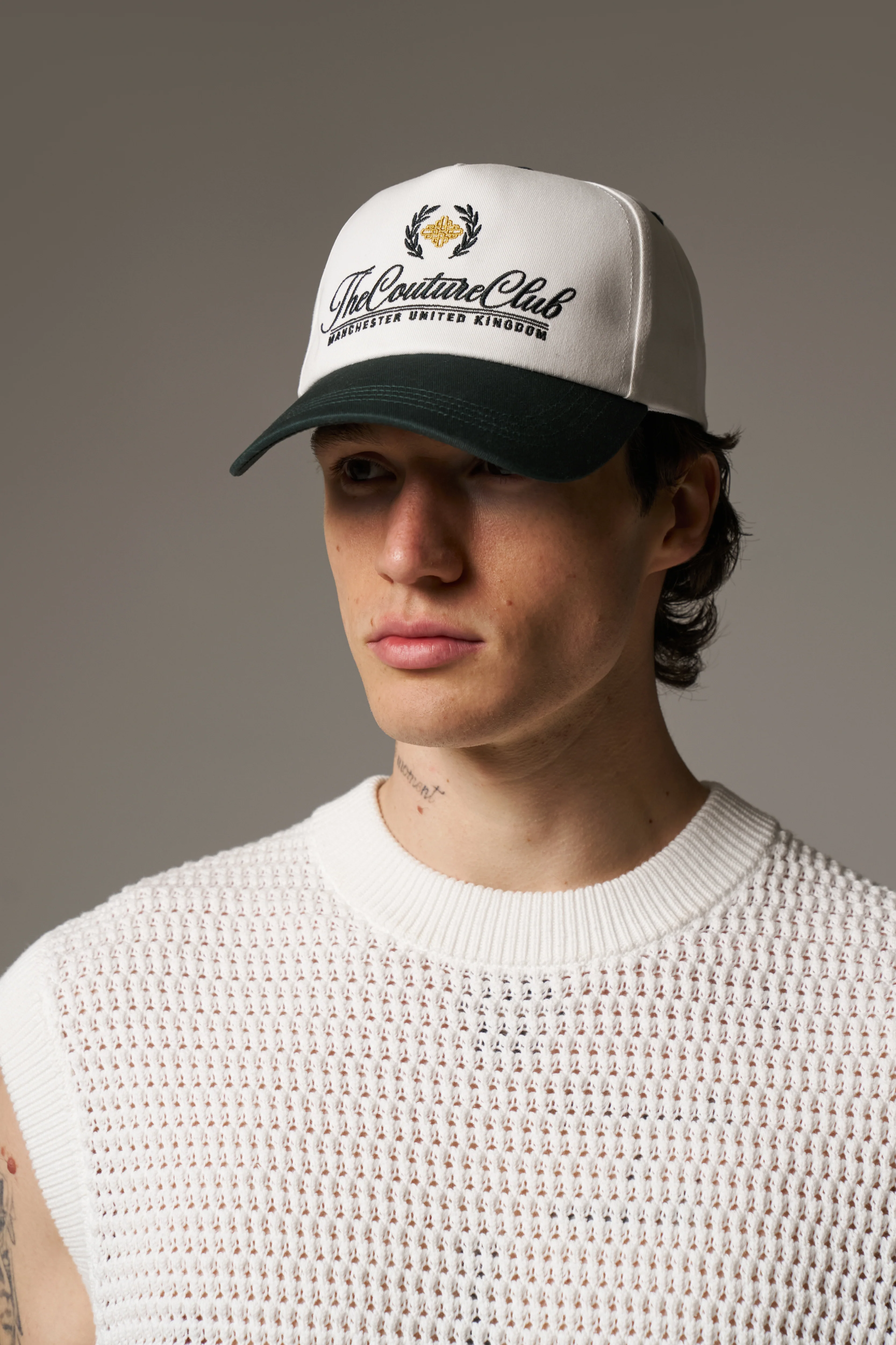 LAUREL EMBROIDERY CAP - FOREST GREEN