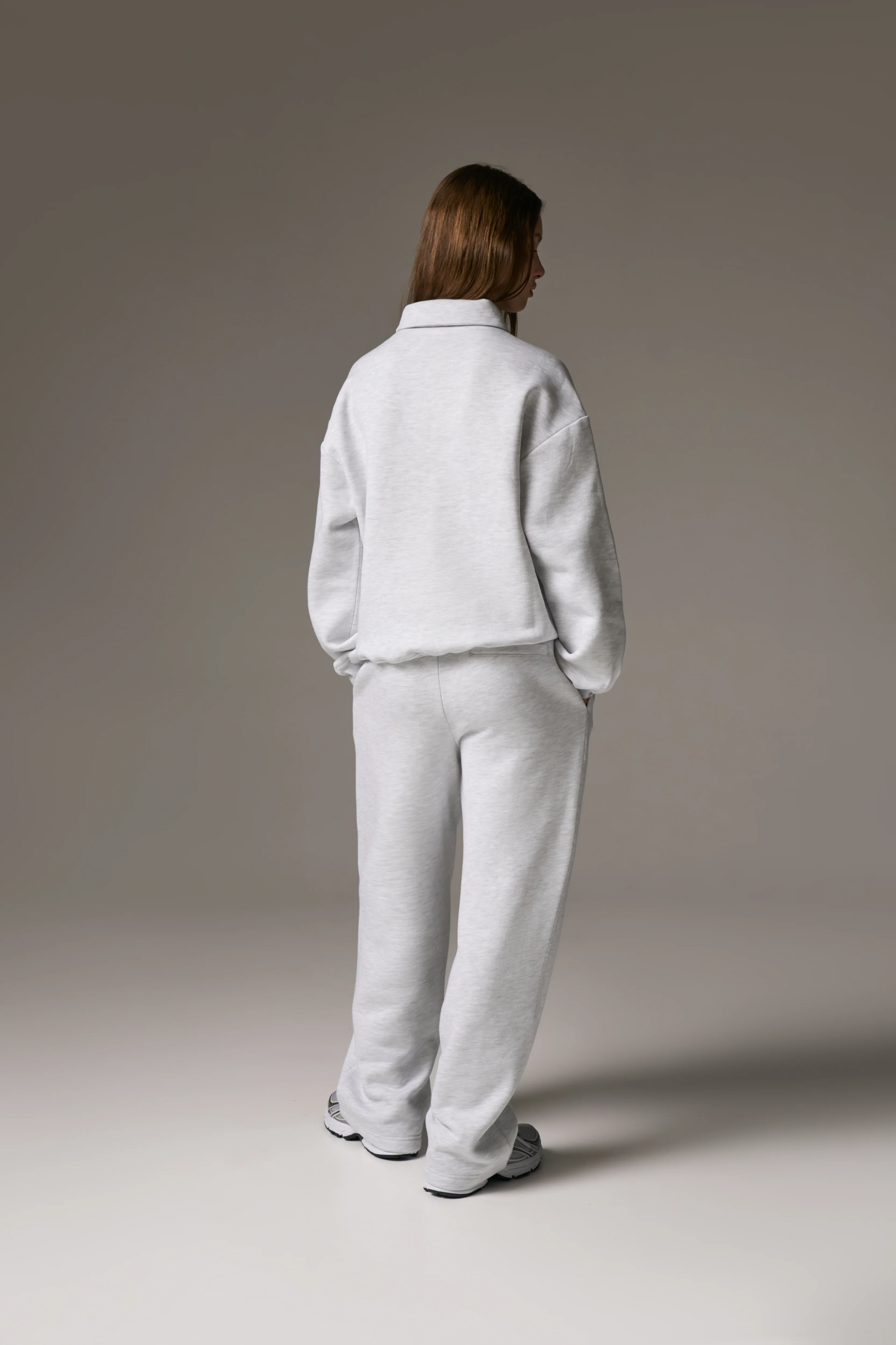 CTRE BUTTON THROUGH POLO - GREY MARL