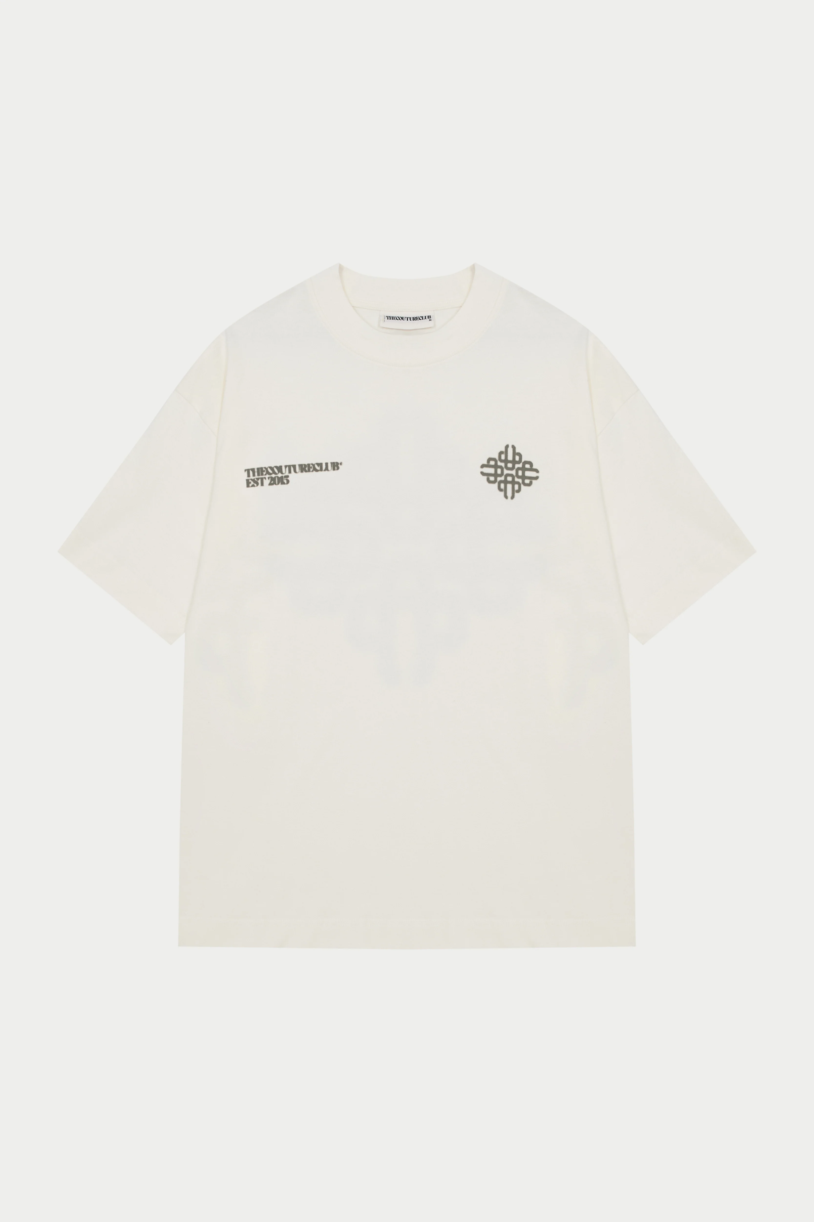 BLURRED GRAPHIC EMBLEM T-SHIRT - KHAKI