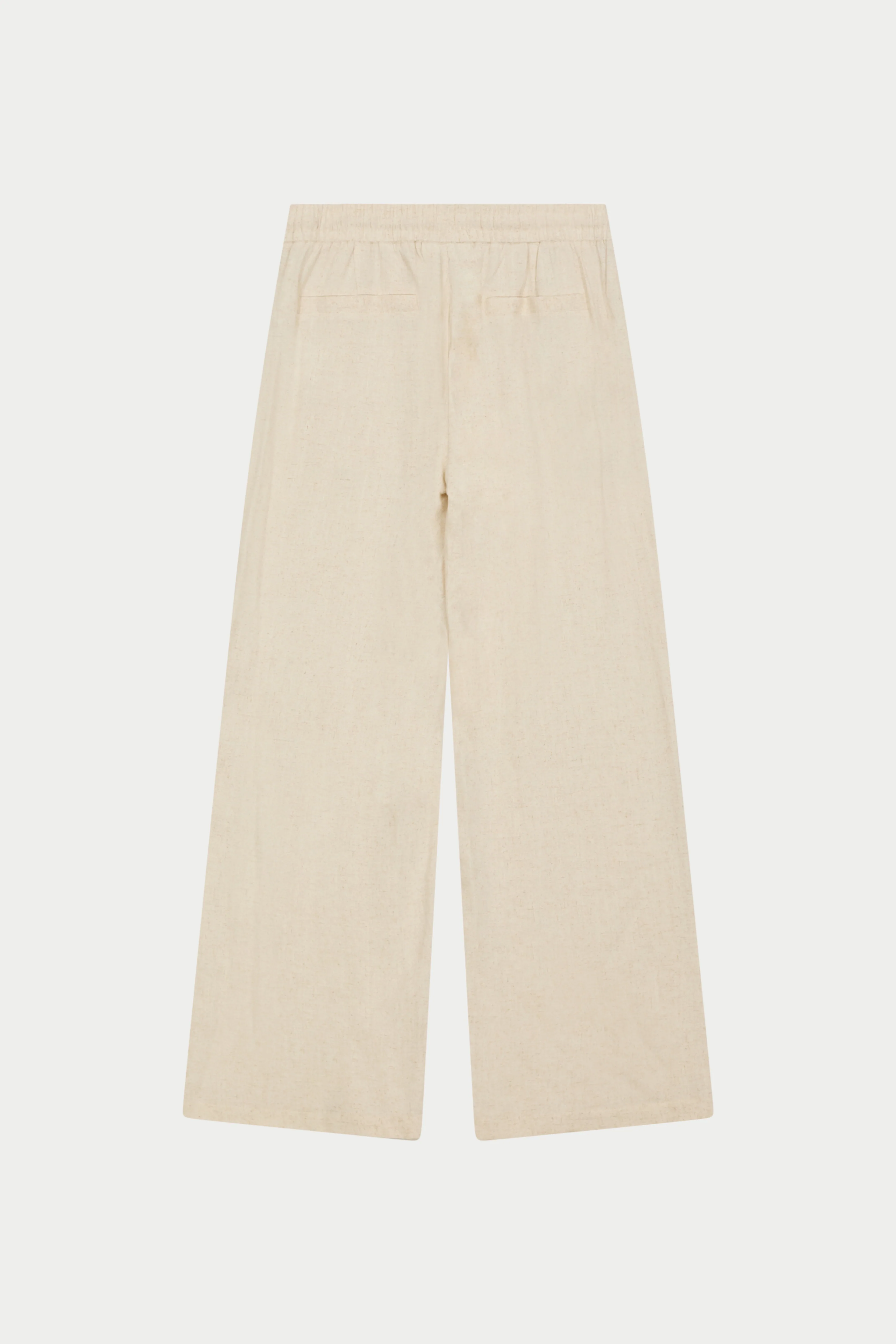 TEXTURED WOVEN TROUSERS - BEIGE