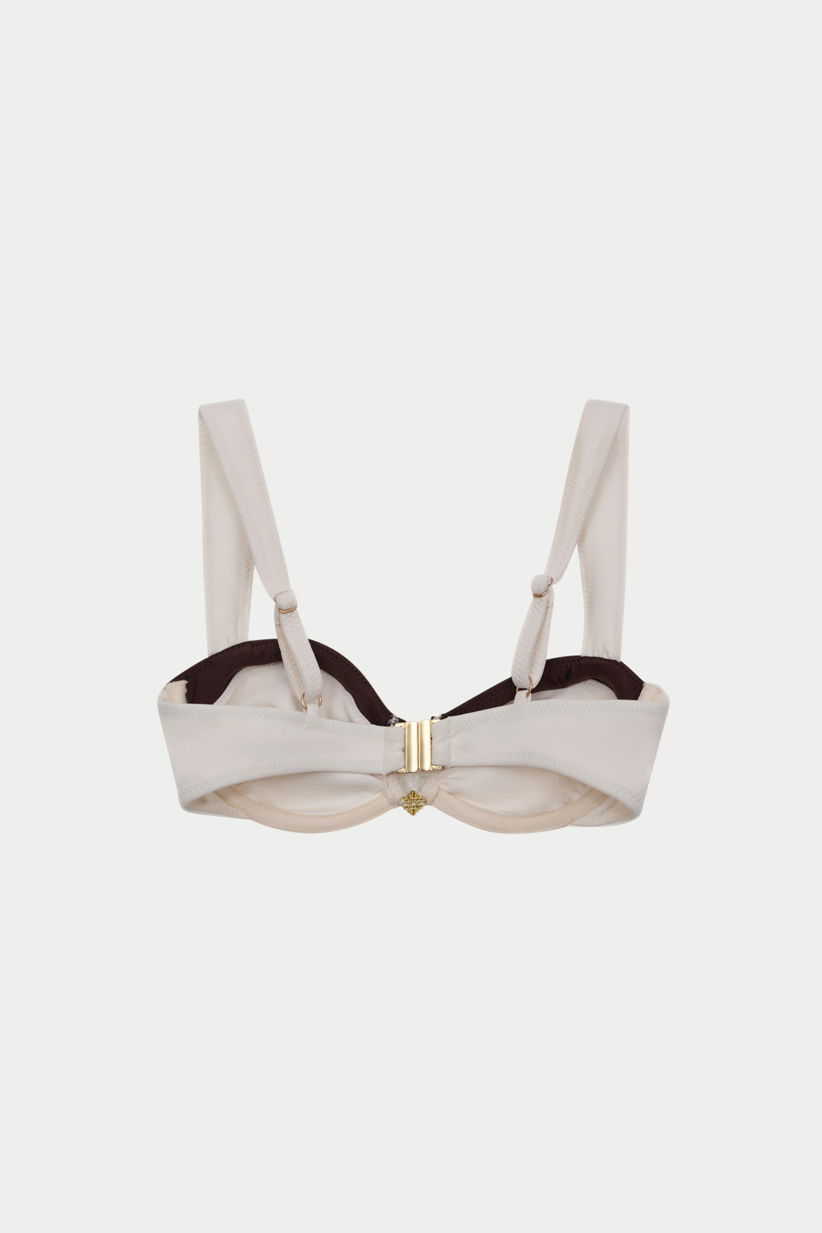 DOUBLE LAYER BALCONETTE BIKINI TOP - CREAM