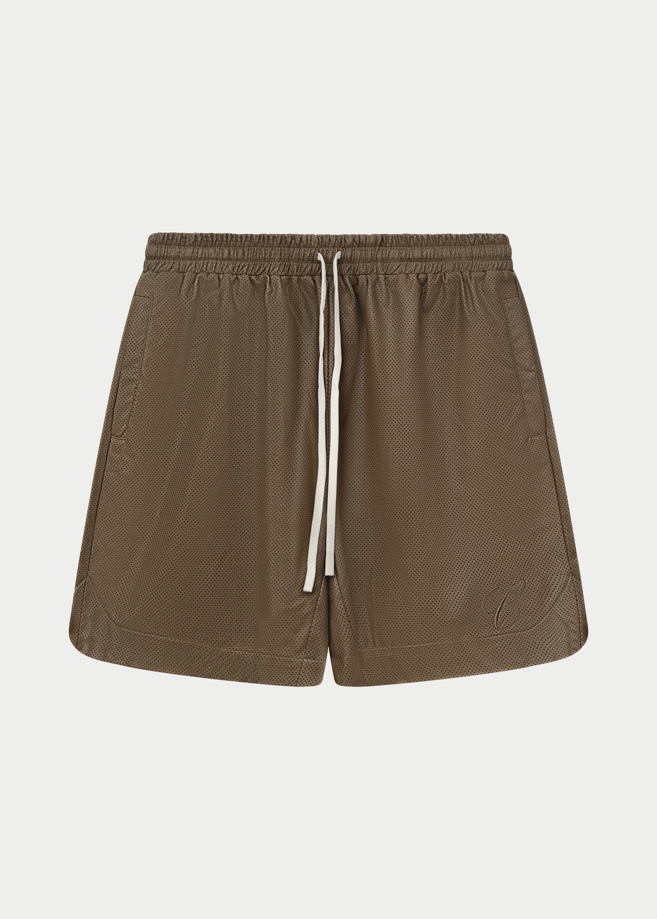 AIRTEX FAUX LEATHER SHORTS - BROWN