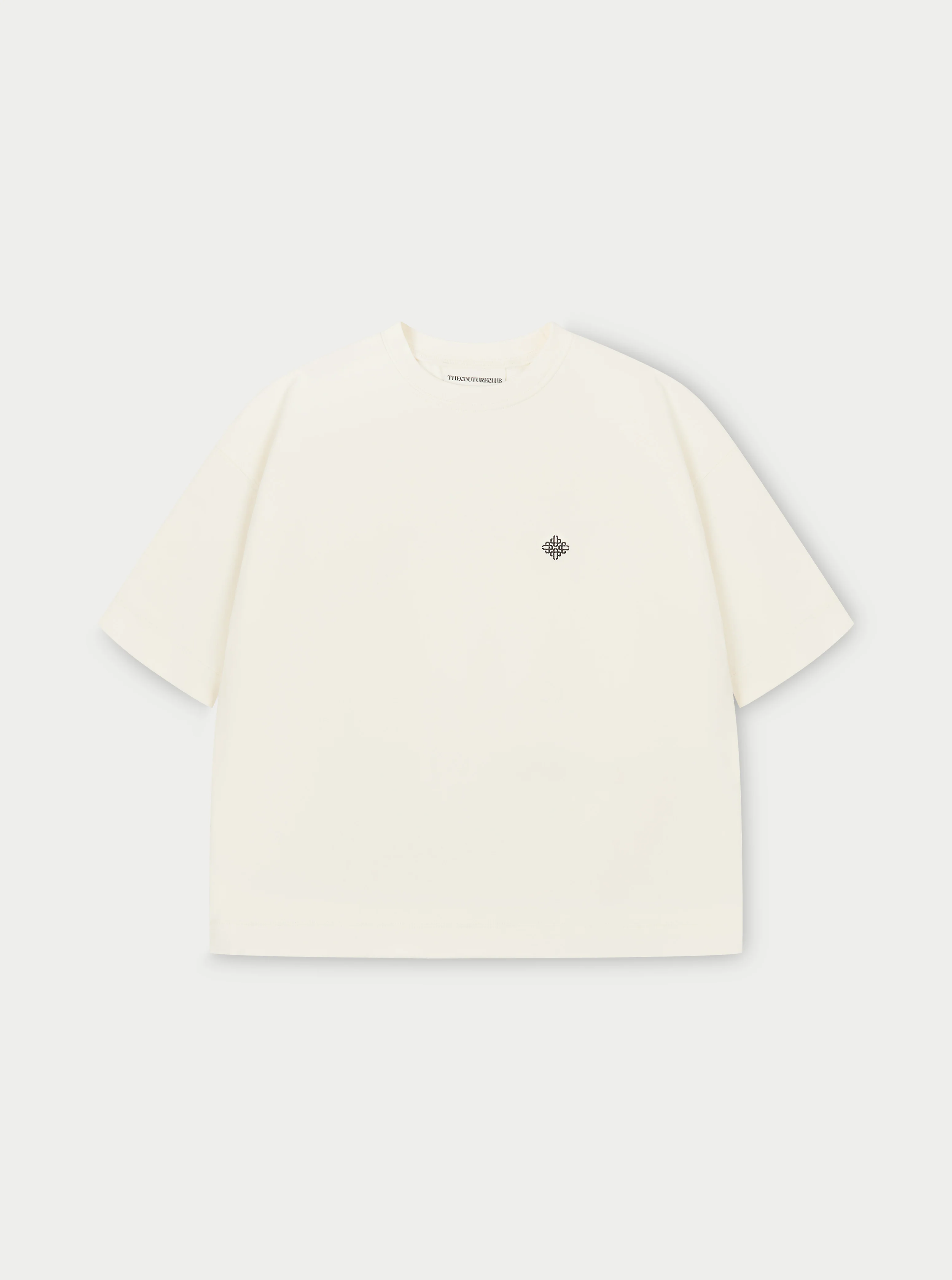 EMBLEM REGULAR FIT T-SHIRT - OFF WHITE