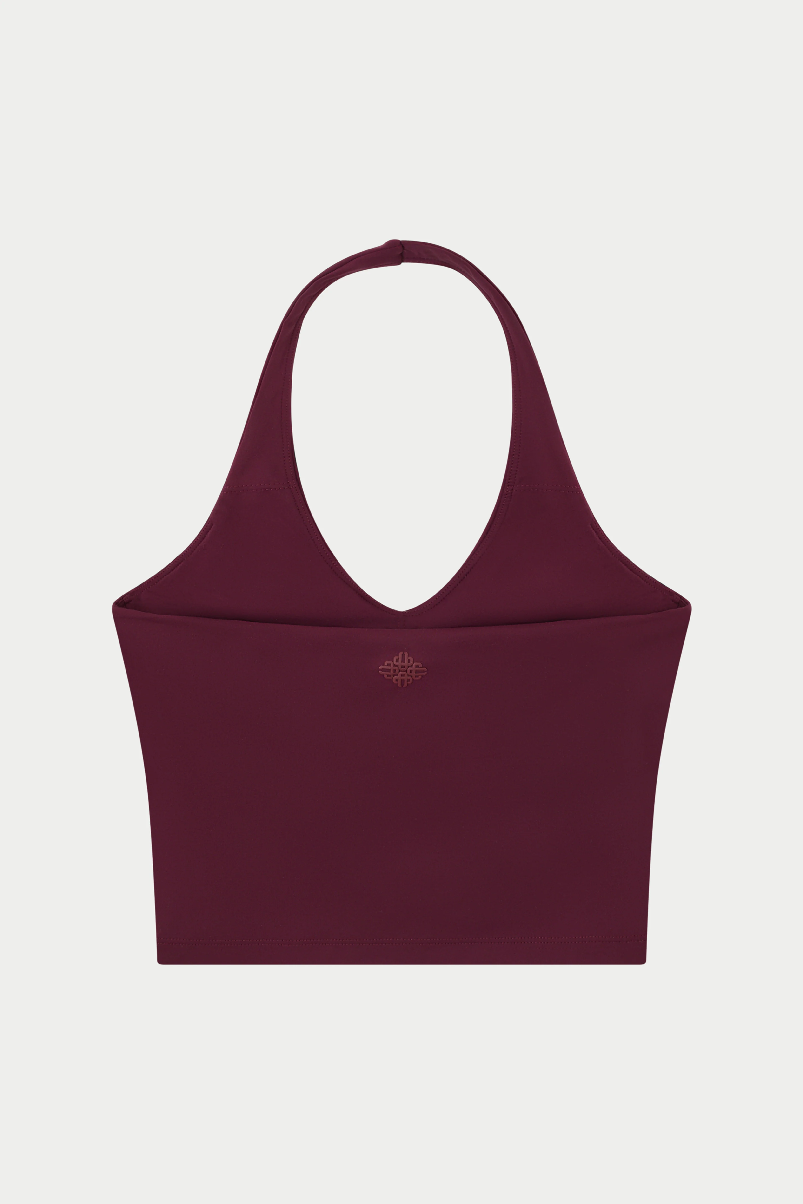 SCULPTING STRETCH HALTERNECK TOP - PLUM