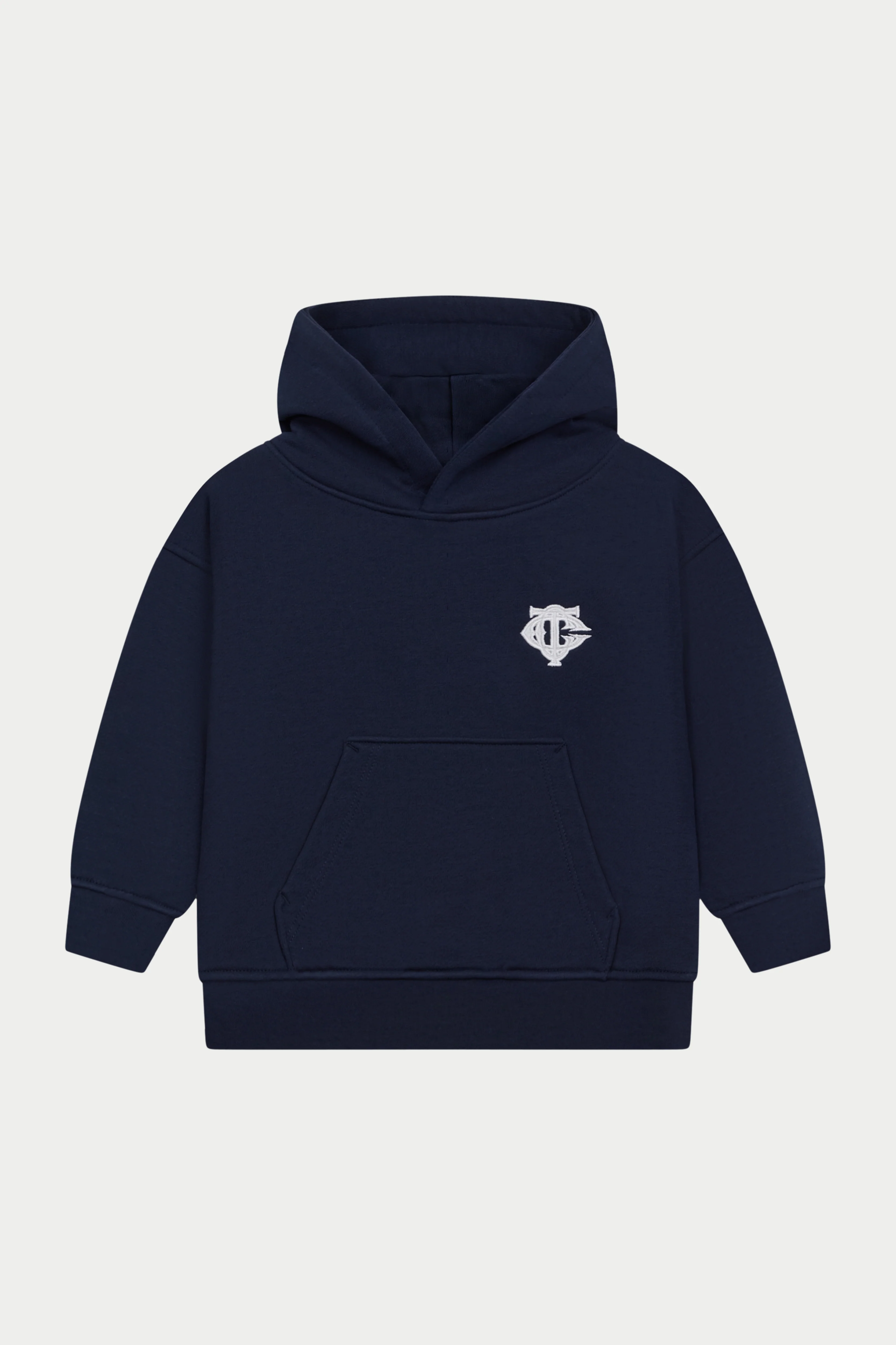 JUNIOR MONOGRAM EMBLEM APPLIQUE HOODIE - NAVY