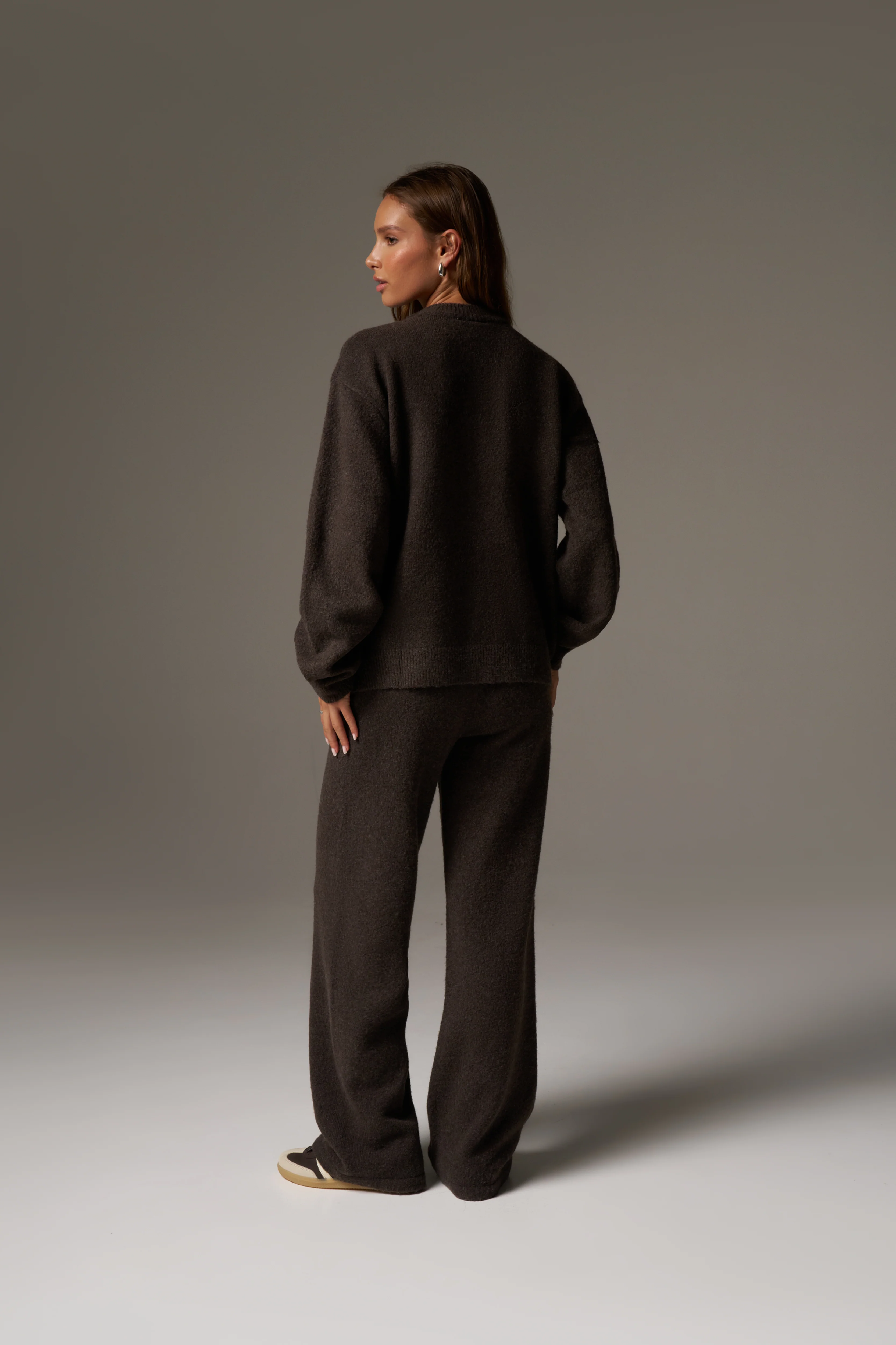 CTRE KNITTED JOGGERS - BROWN