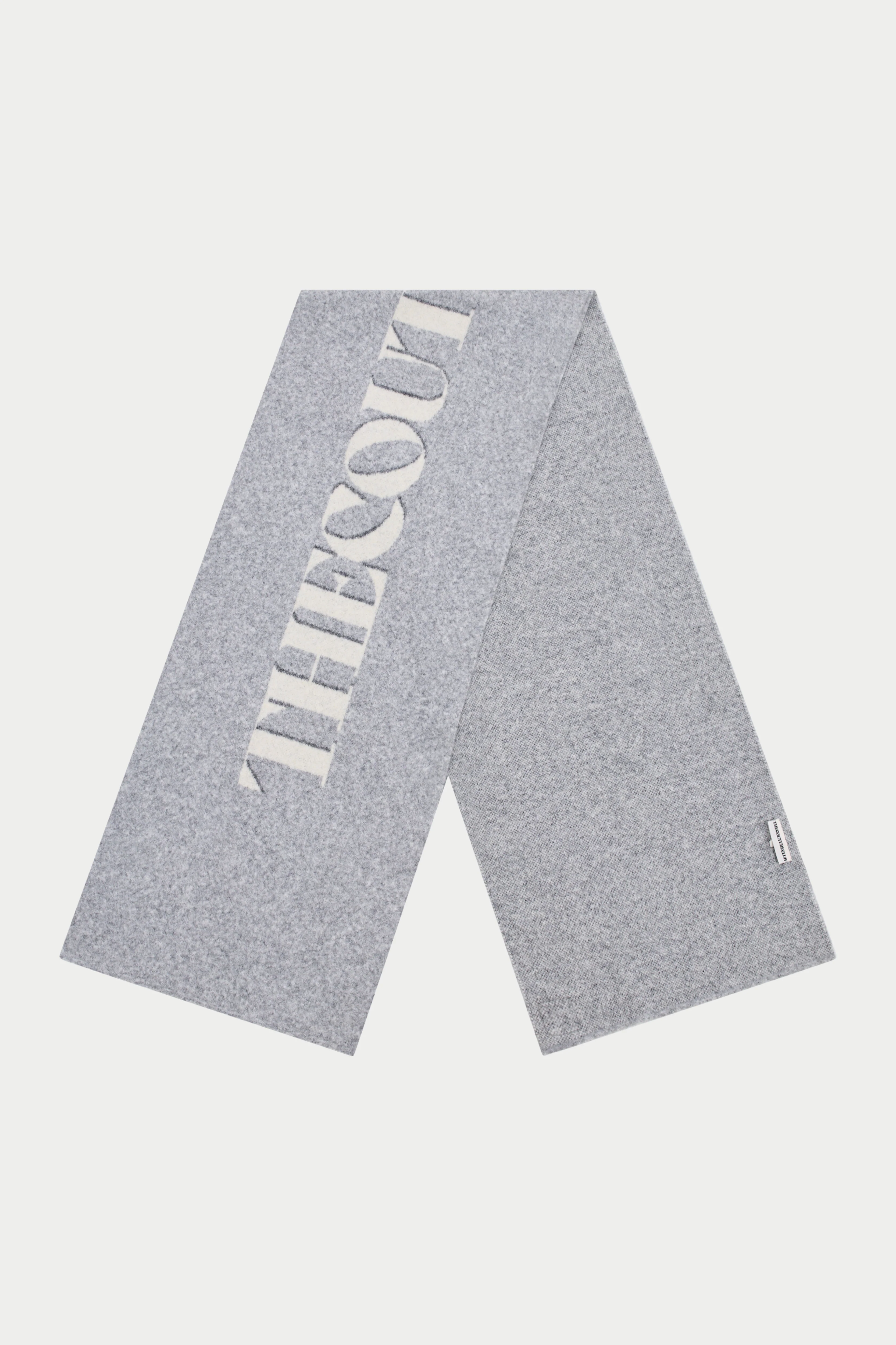 COPYRIGHT KNIT SCARF - GREY MARL
