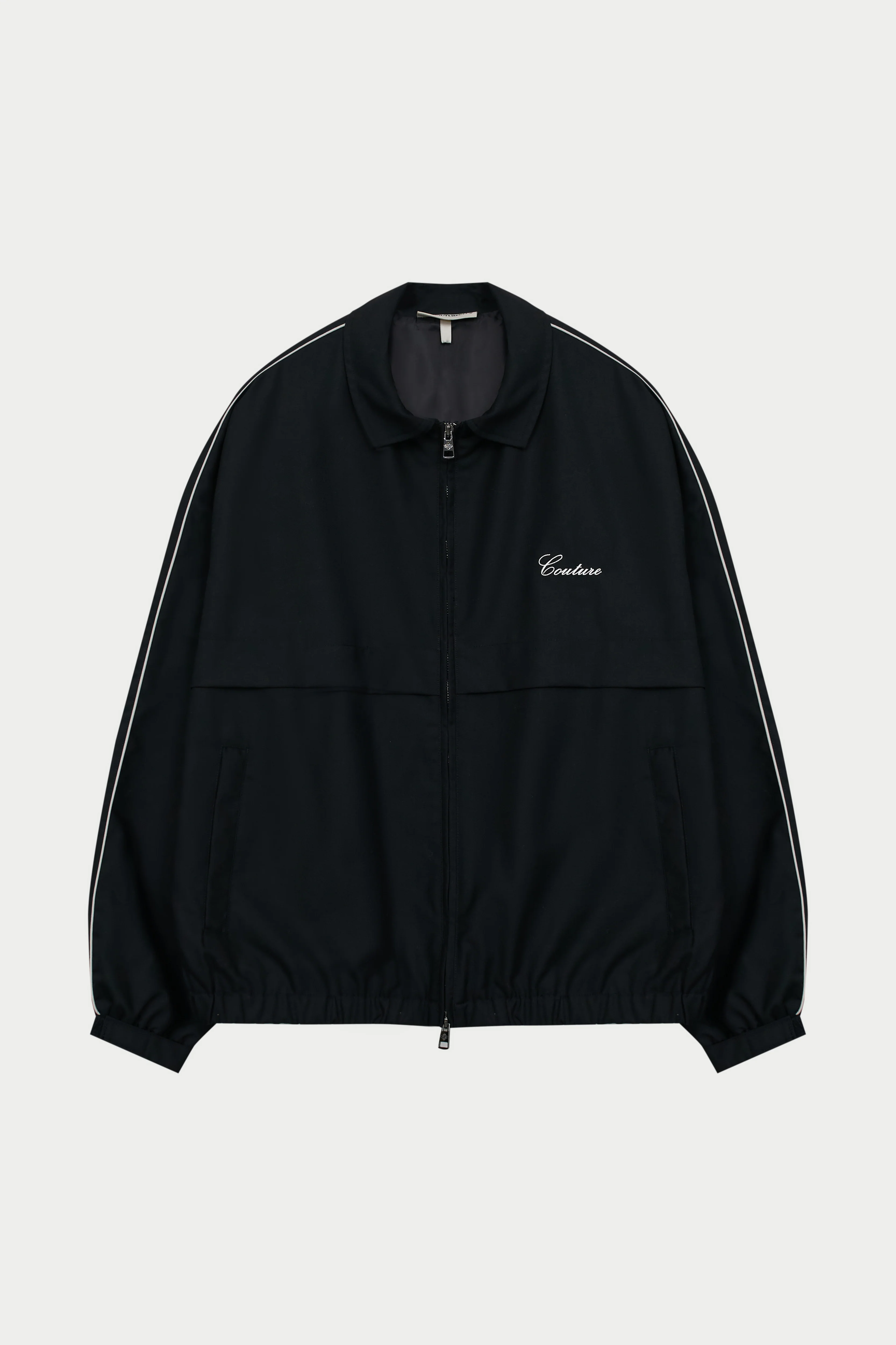 SMART PIPED TRACK JACKET - BLACK