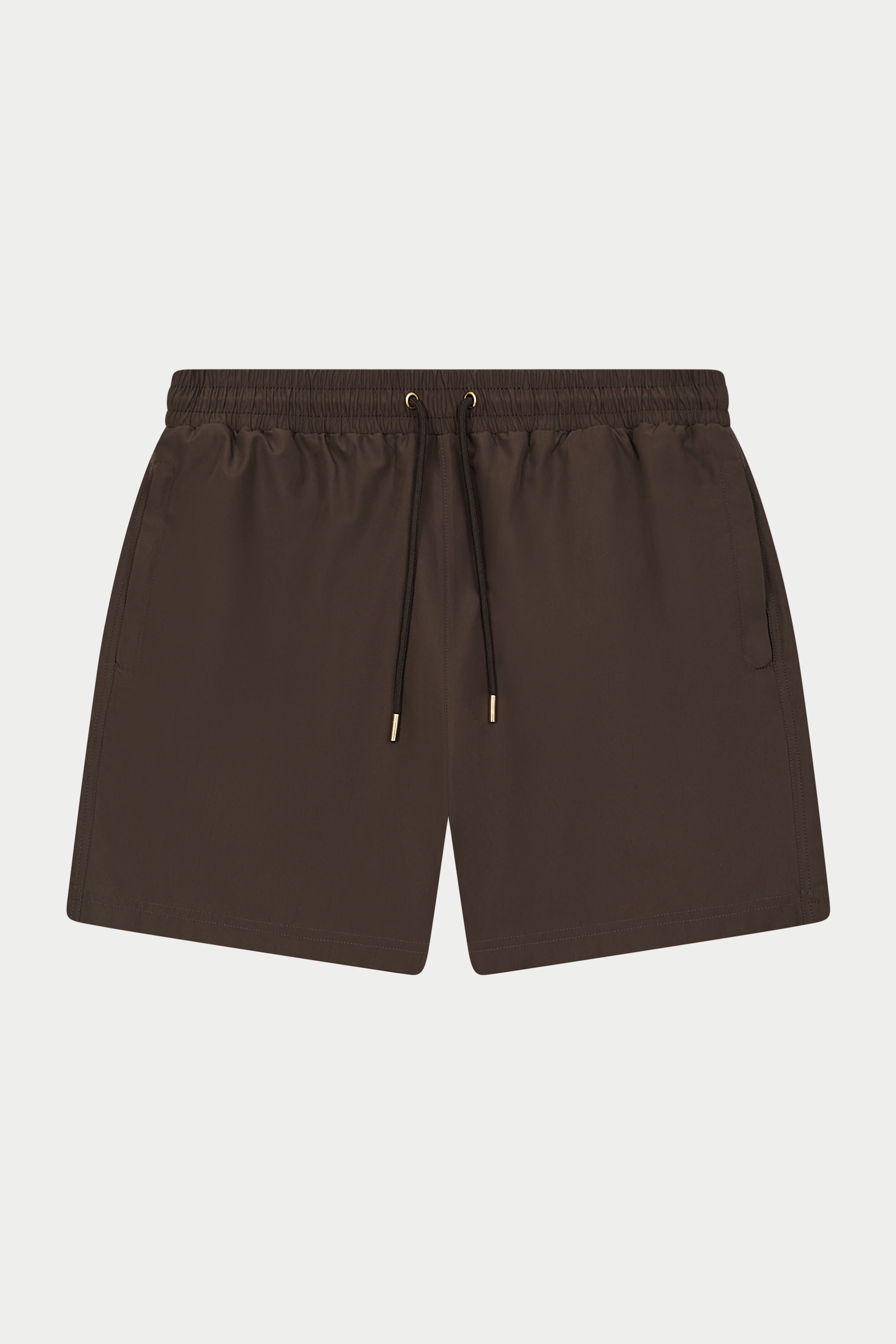 WATER REACTIVE EMBLEM SWIM SHORT - BROWN