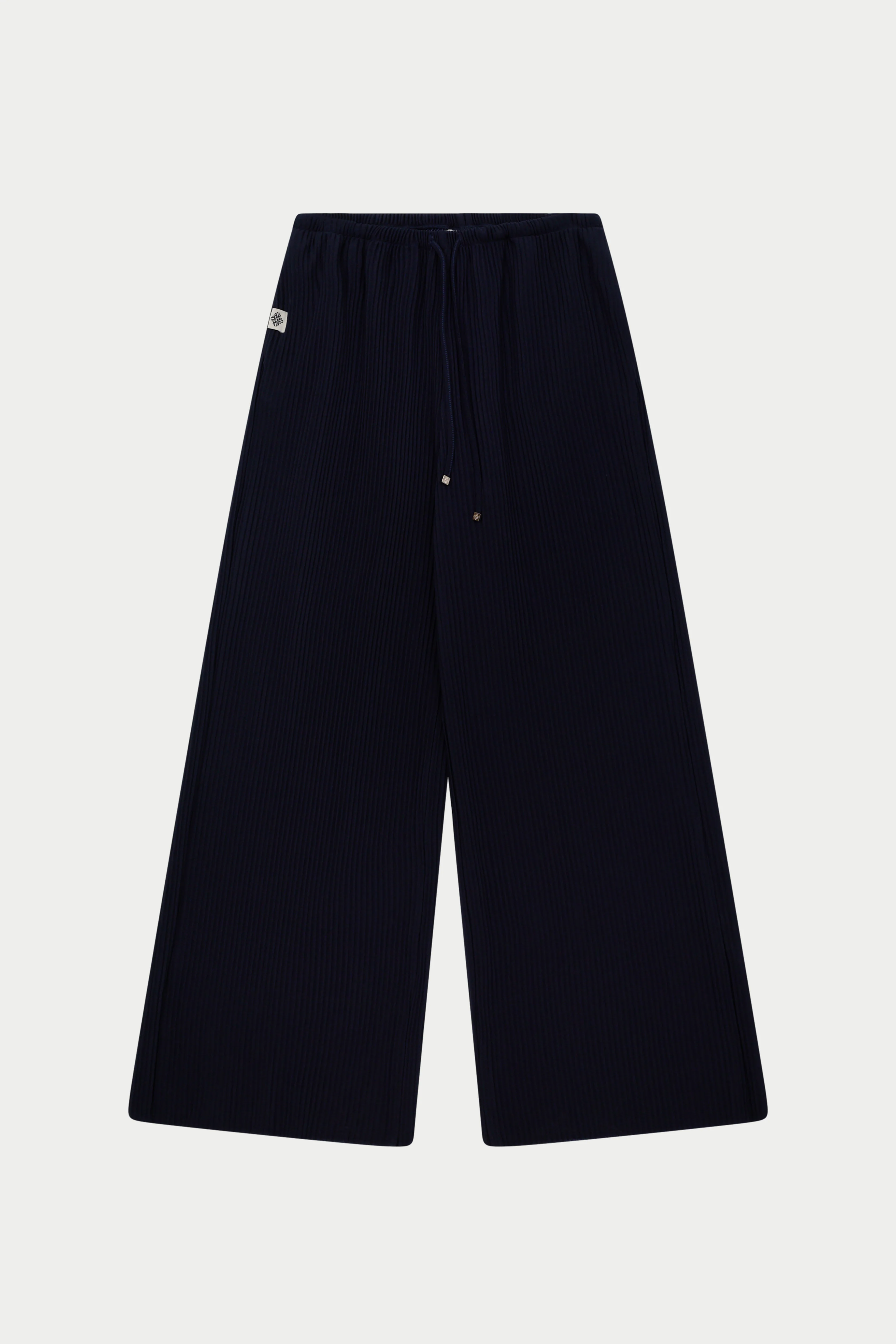 PLISSE TROUSERS - NAVY