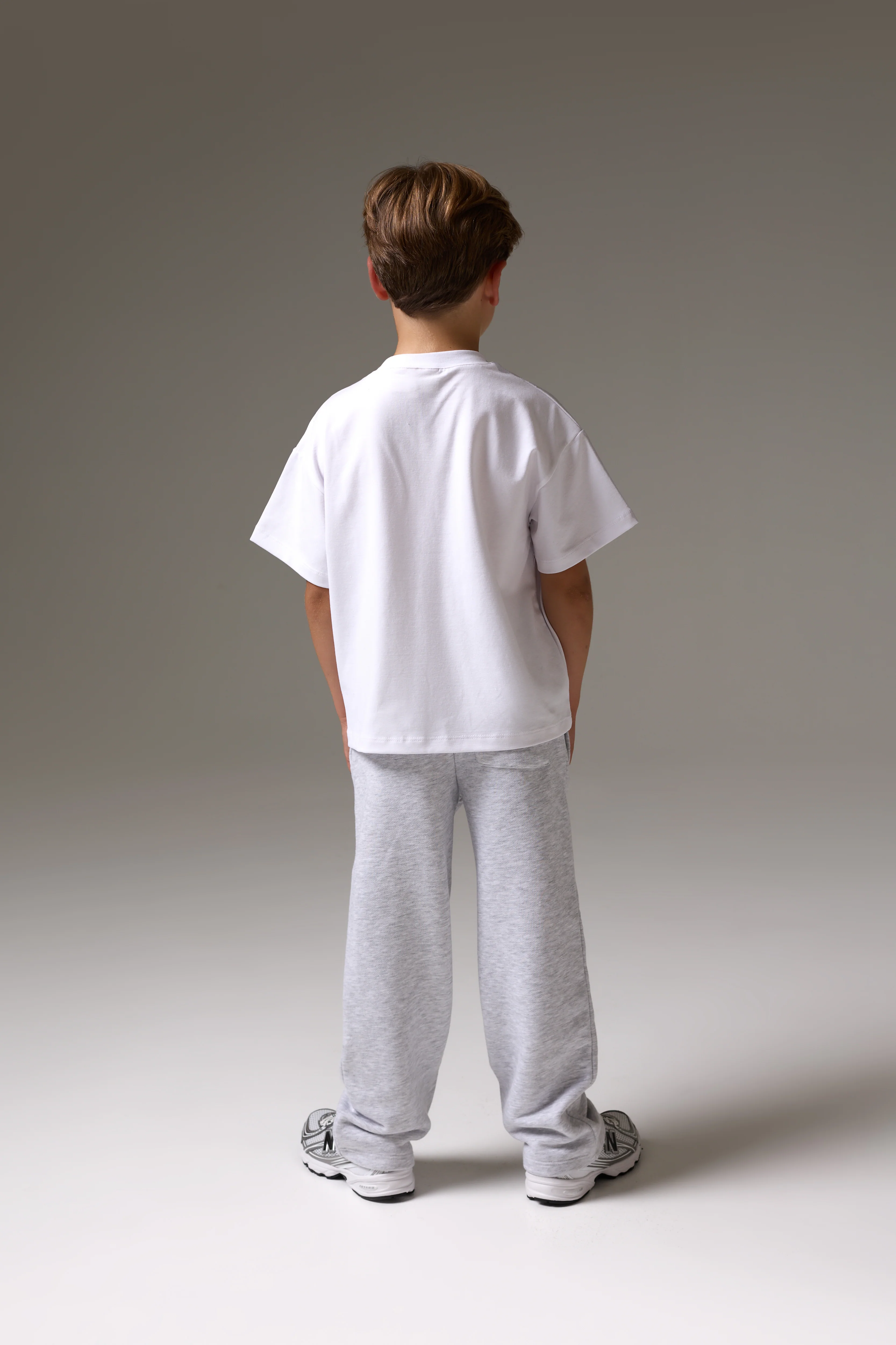 JUNIOR MONOGRAM EMBLEM APPLIQUE T-SHIRT - WHITE