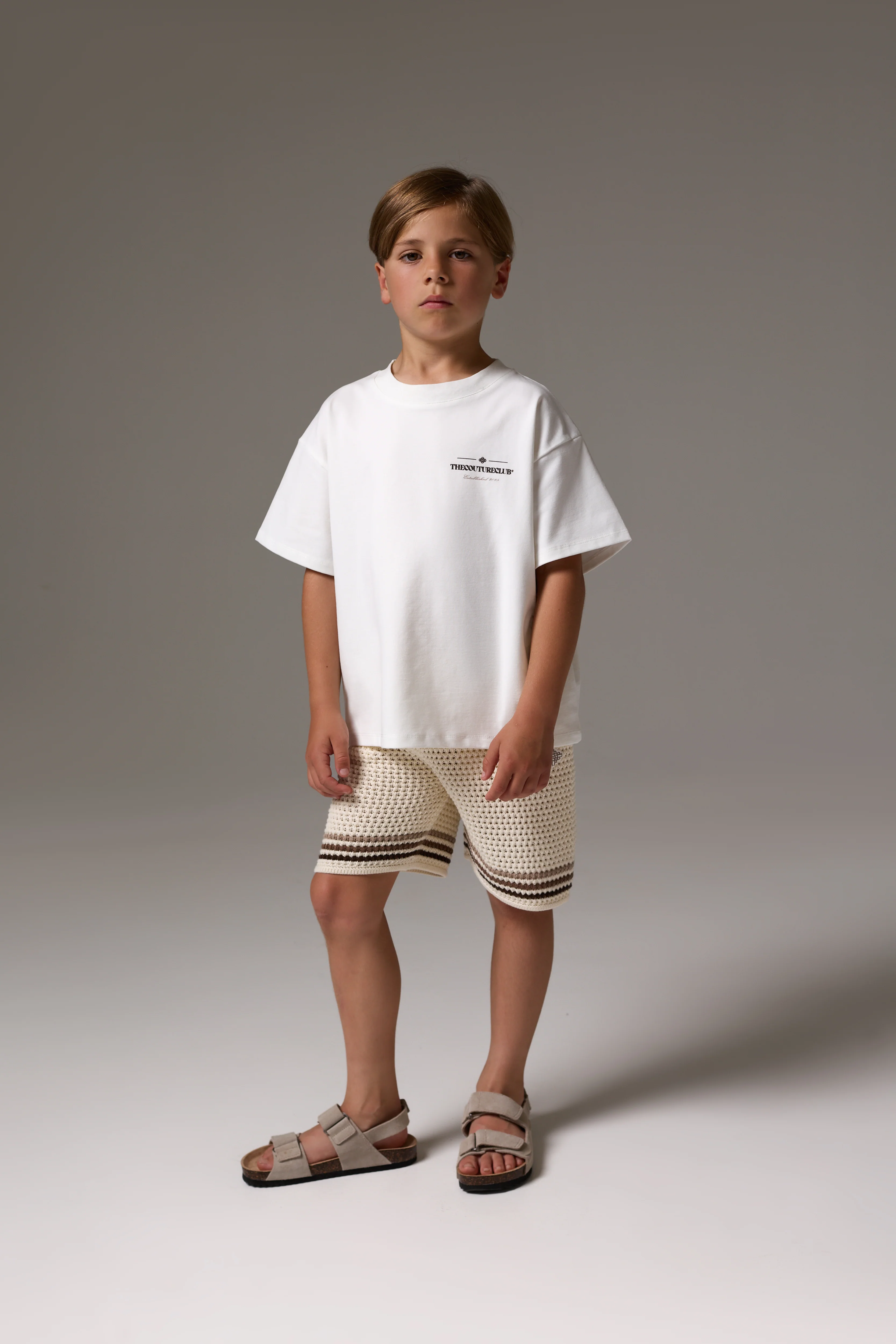 JUNIOR COPYRIGHT MULTI GRAPHIC T-SHIRT - OFF WHITE
