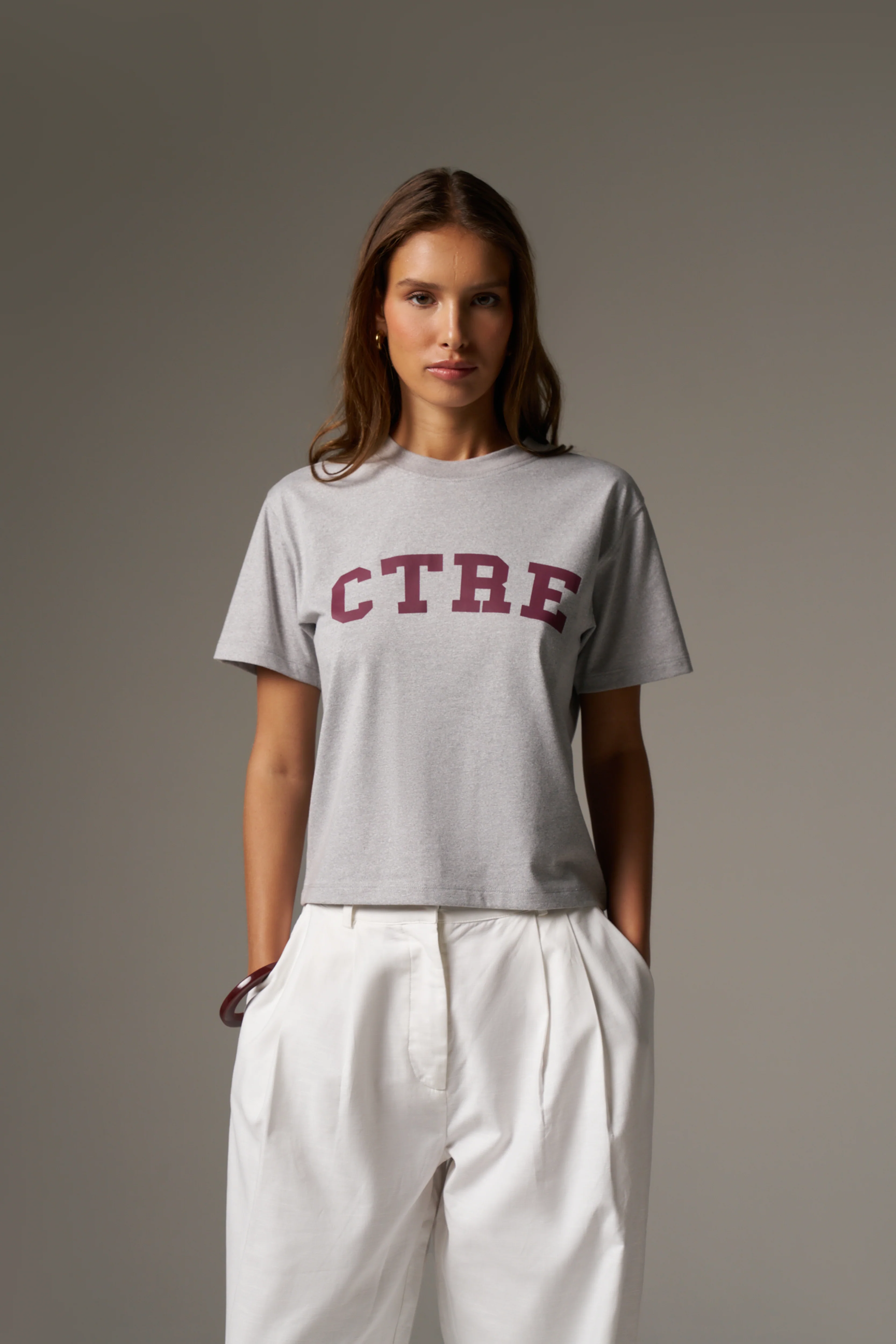 CTRE LIGHTWEIGHT BABY TEE - GREY MARL