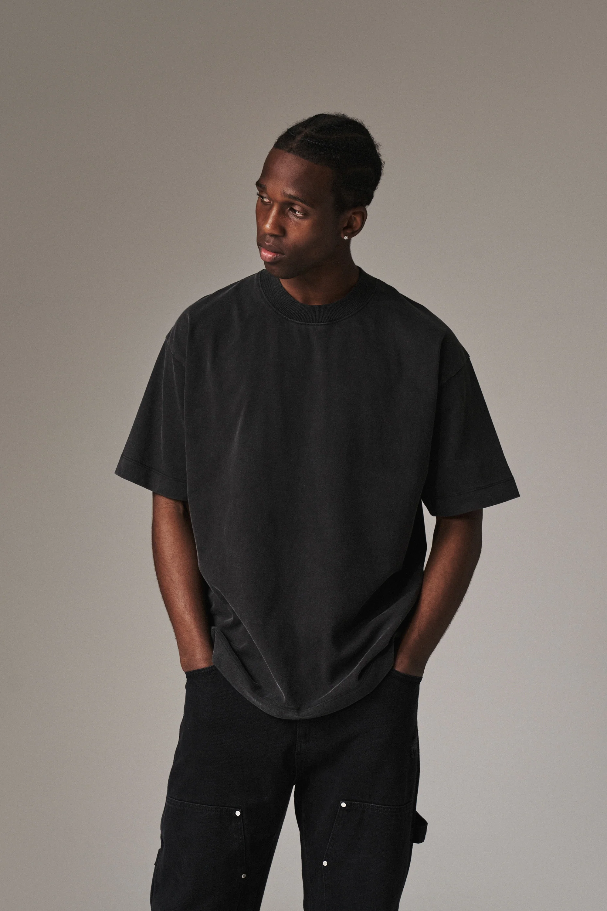 SUPER HEAVYWEIGHT BLANK T-SHIRT - WASHED BLACK