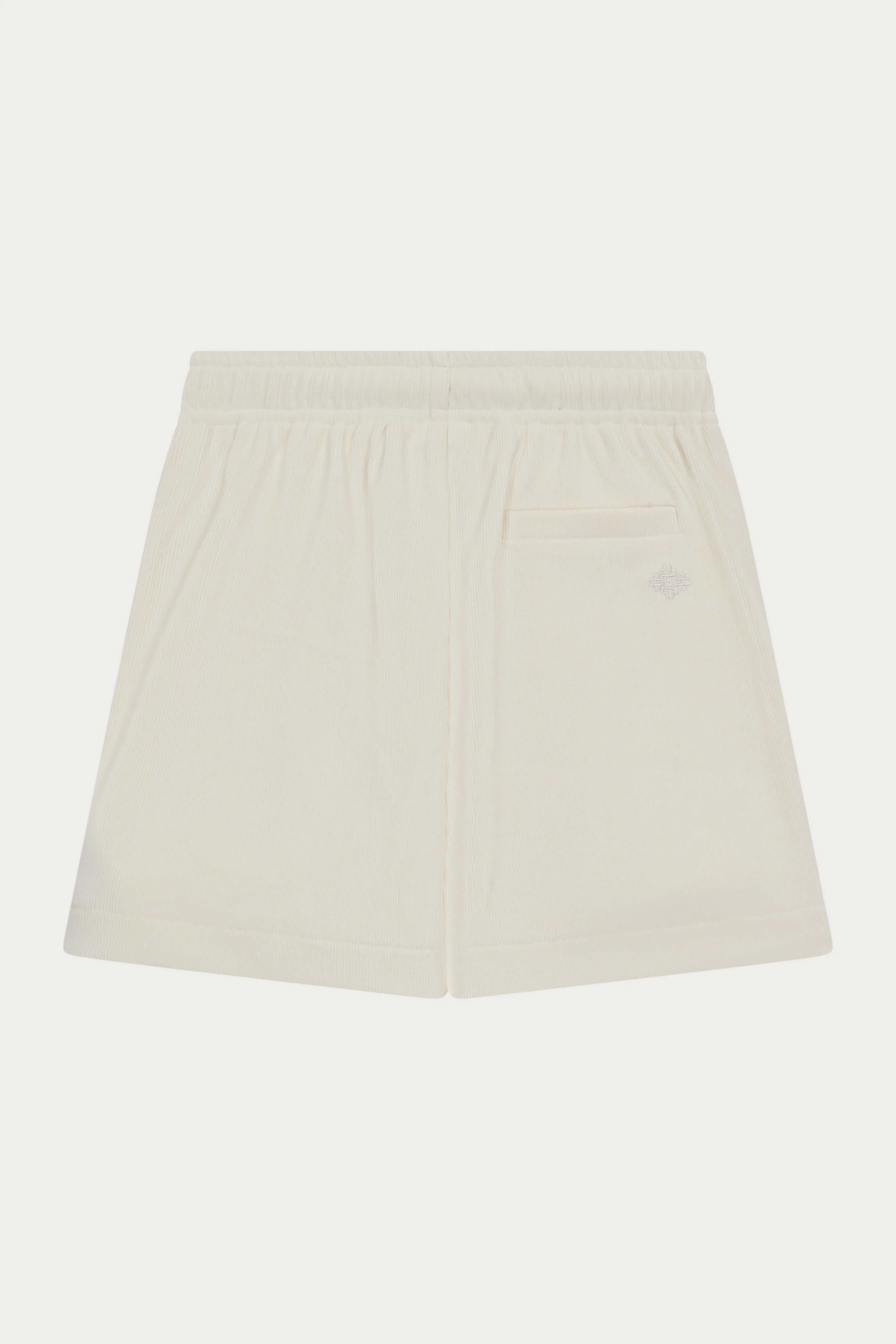 KIDS RIBBED SHORTS - STONE