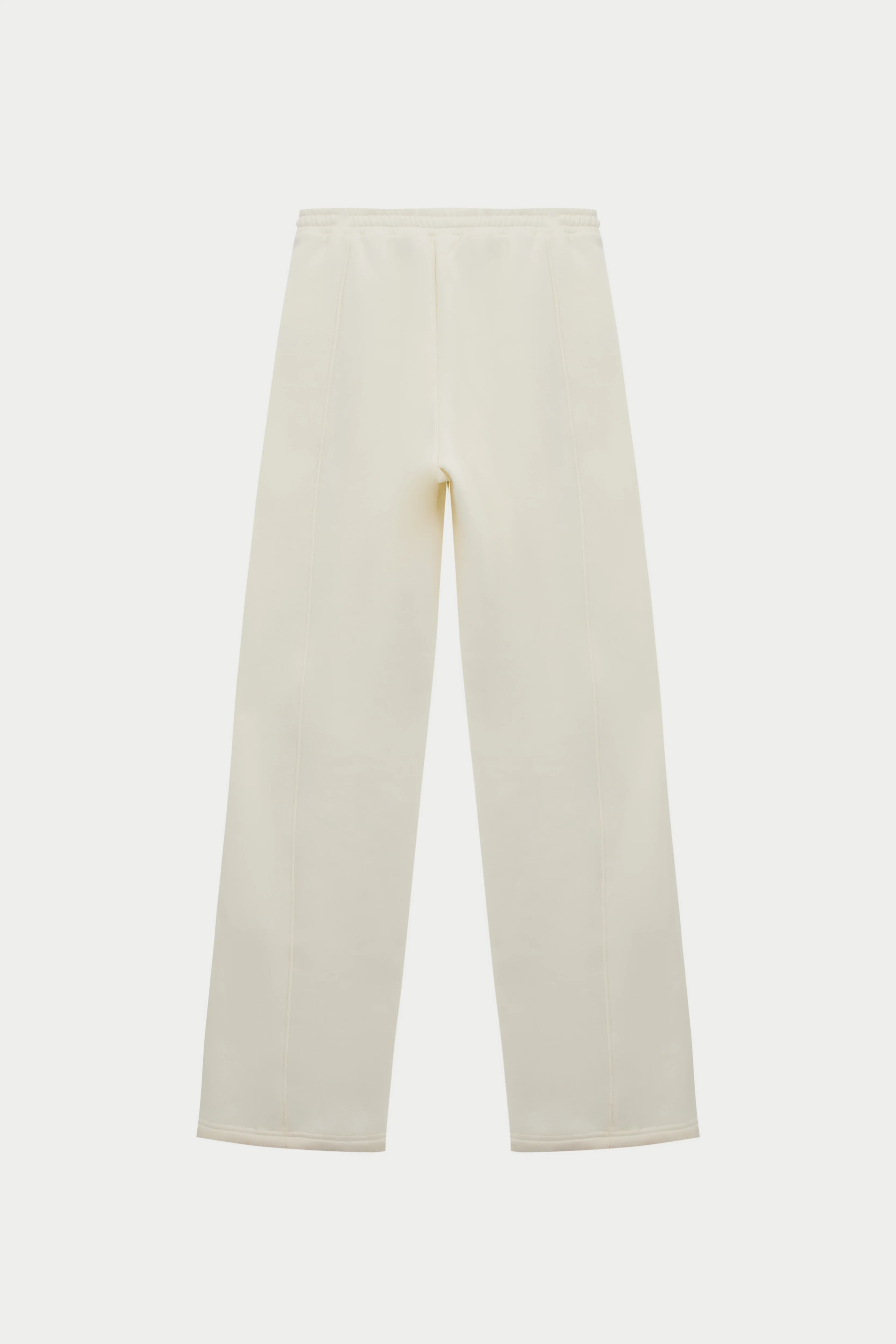 SEAM DETAIL CROSSOVER WAISTBAND JOGGERS - OFF WHITE