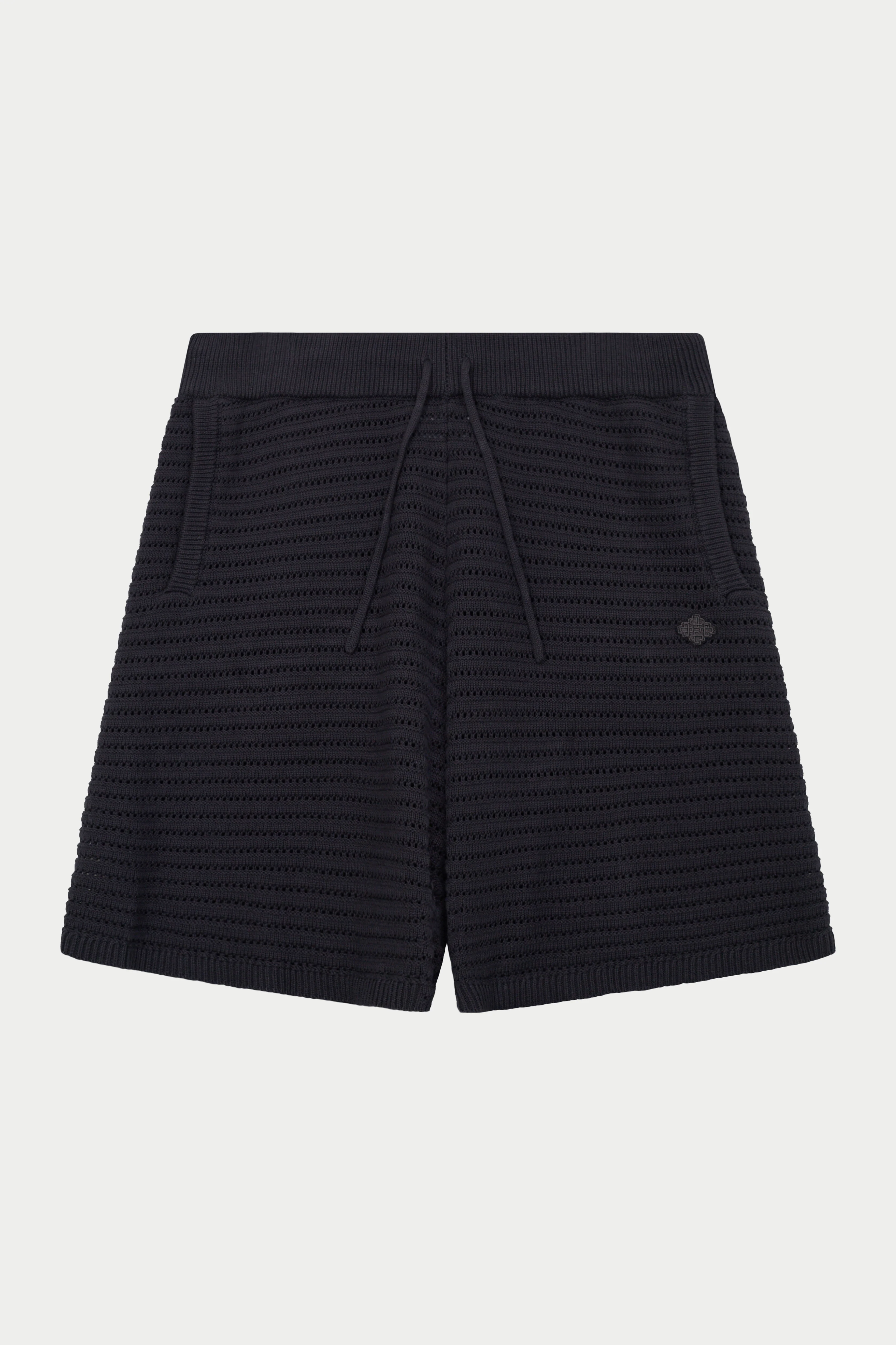 KNITTED SHORTS - CHARCOAL