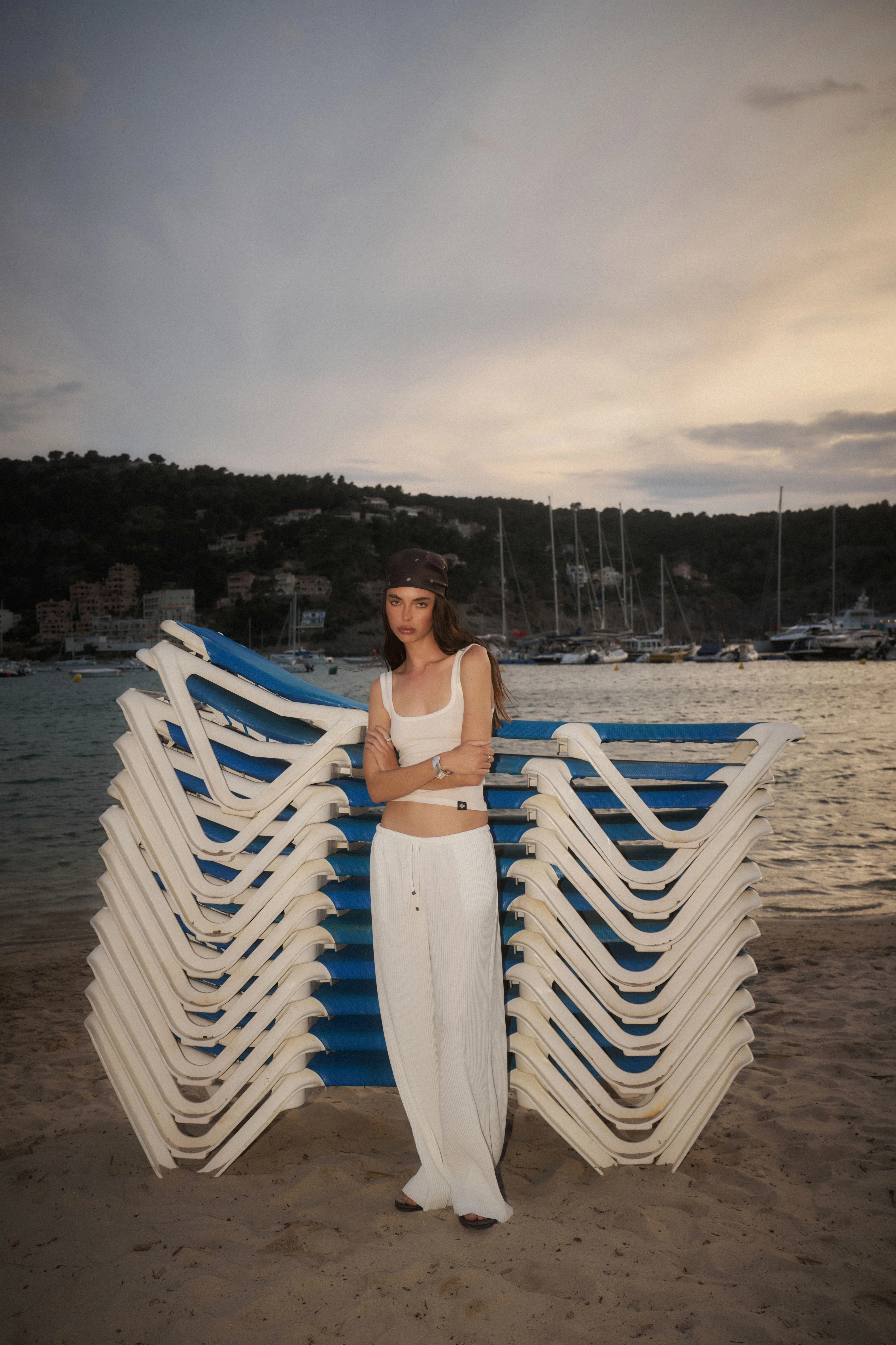 PLISSE TROUSERS - CREAM