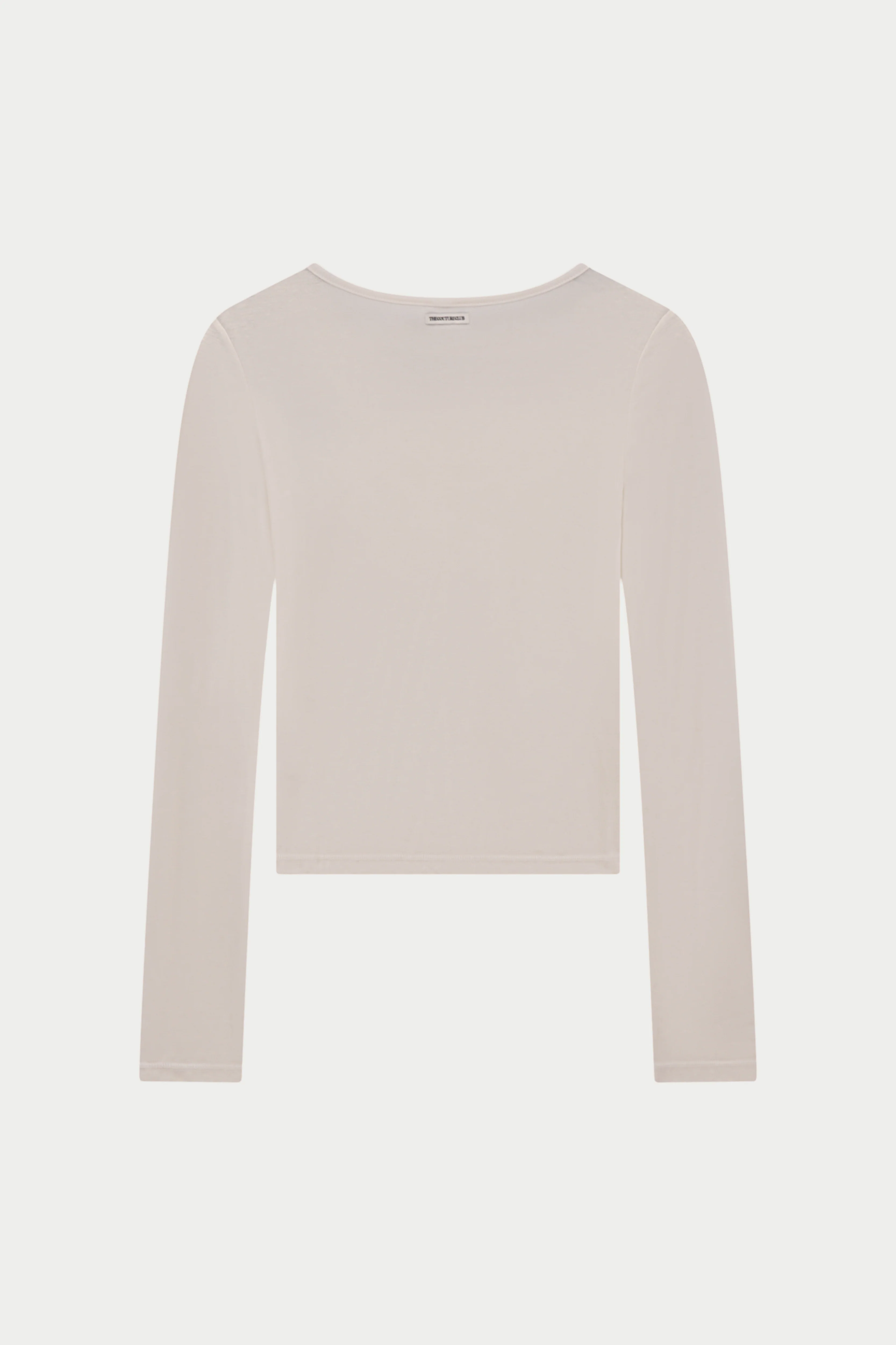 LONG SLEEVE SLUB TOP - WHITE