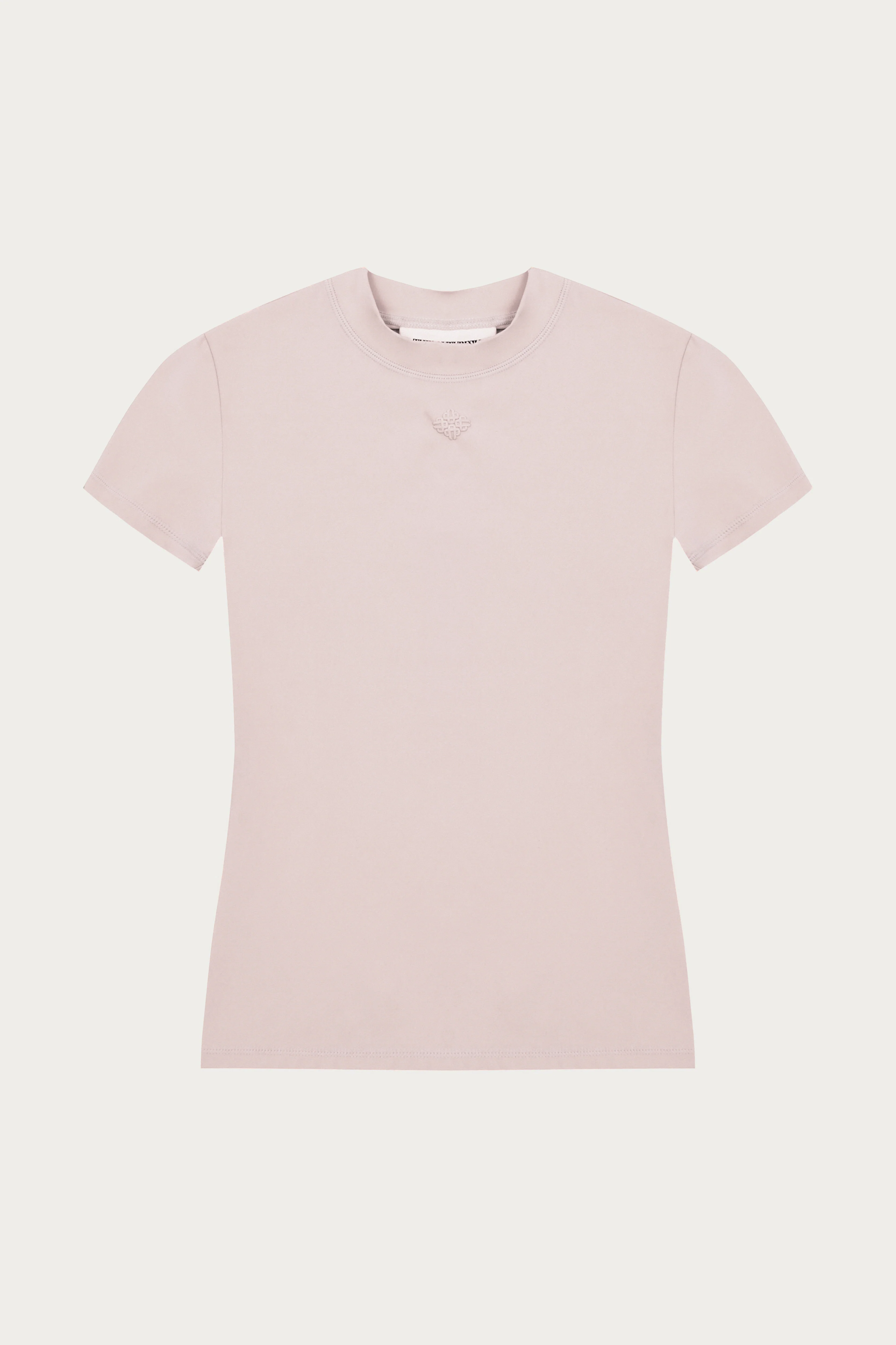SCULPTING STRETCH EMBLEM BABY TEE - PINK