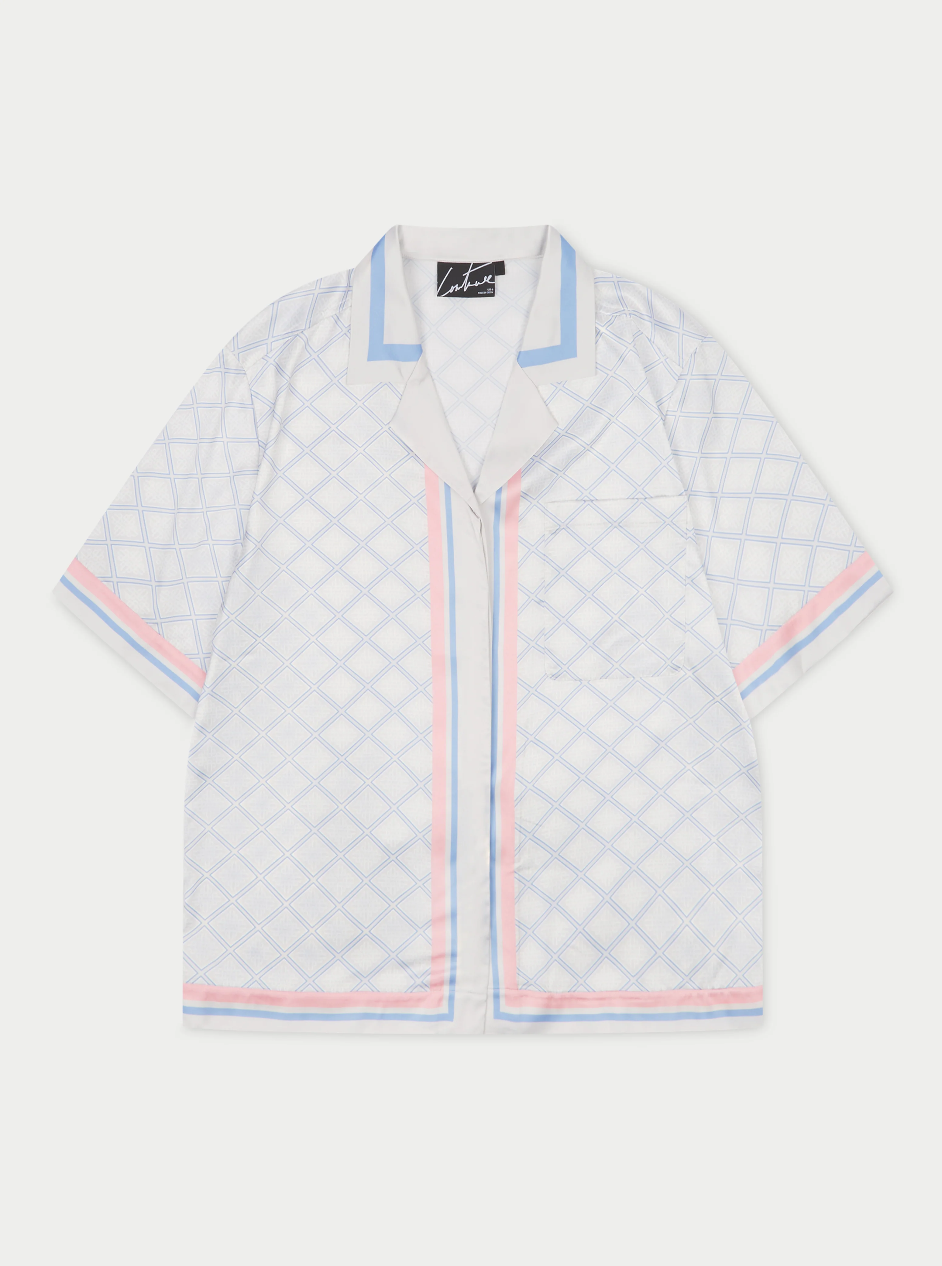 EMBLEM PRINT SHIRT - BLUE